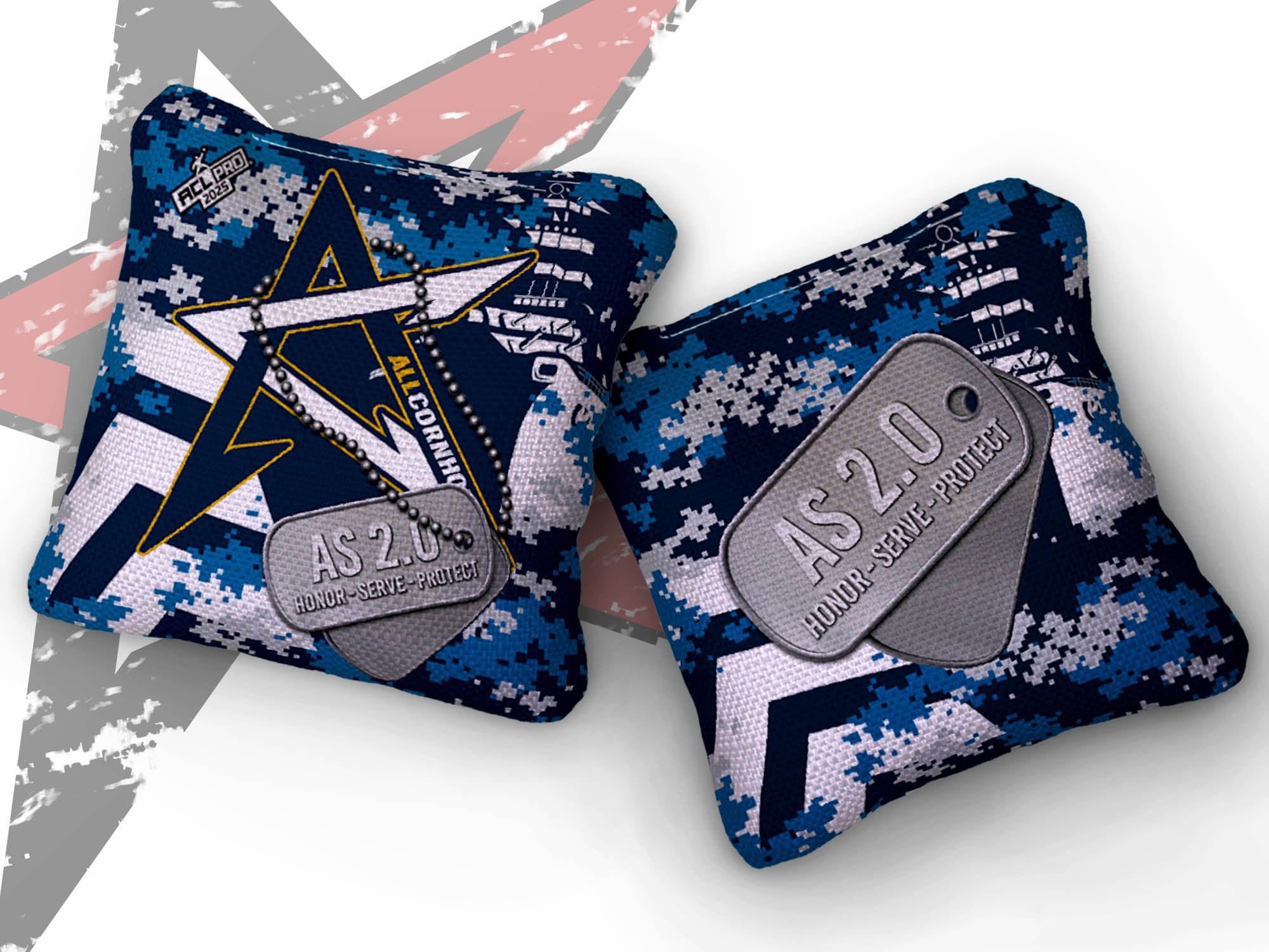 2025 AllCornhole Multiple Bag Models - "Navy” - ACL Pro Stamped Cornhole Bags - SET OF 4 BAGS