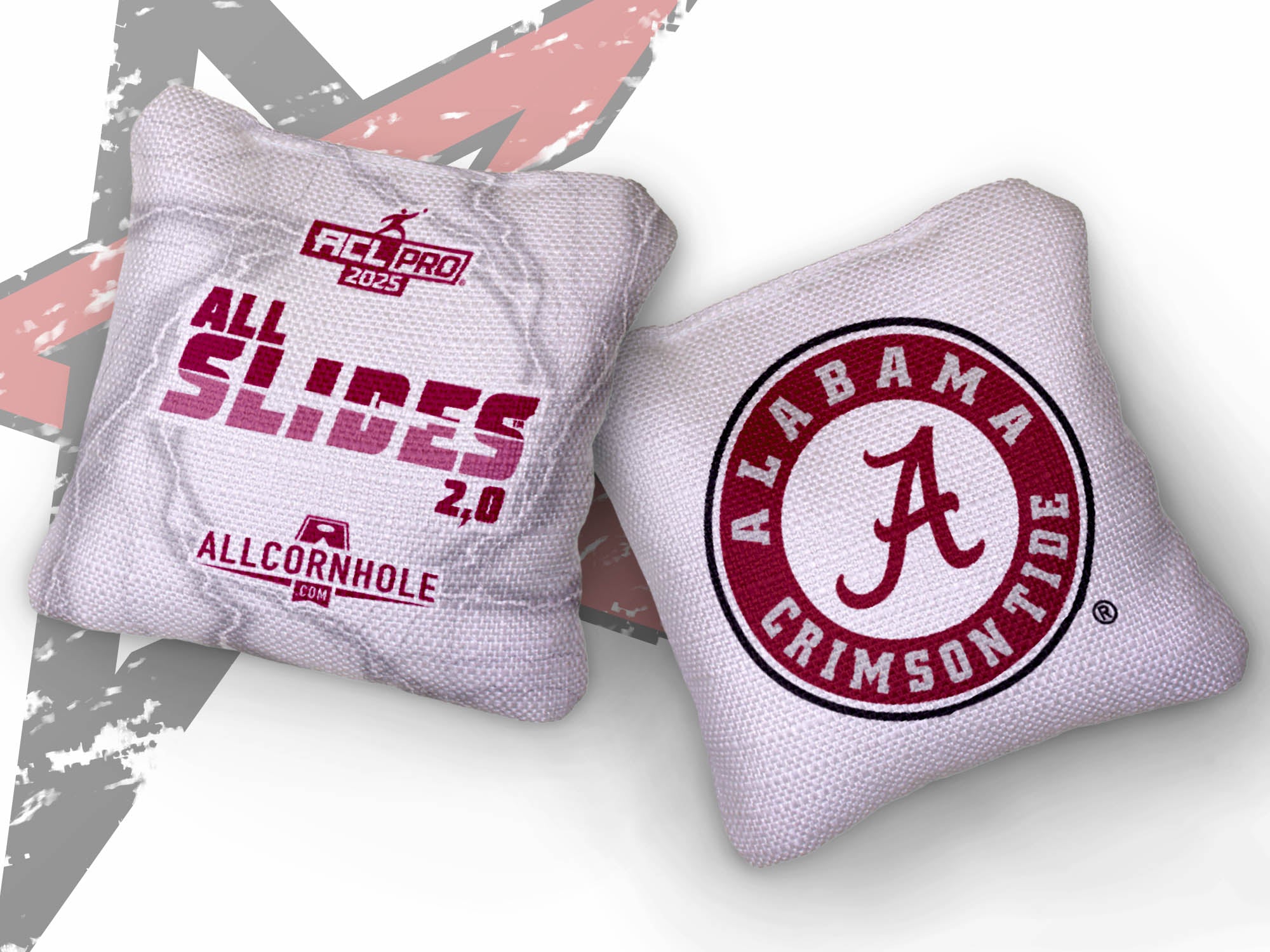 Officially Licensed Collegiate Cornhole Bags - All-Slide 2.0 - Set of 4 - University of Alabama