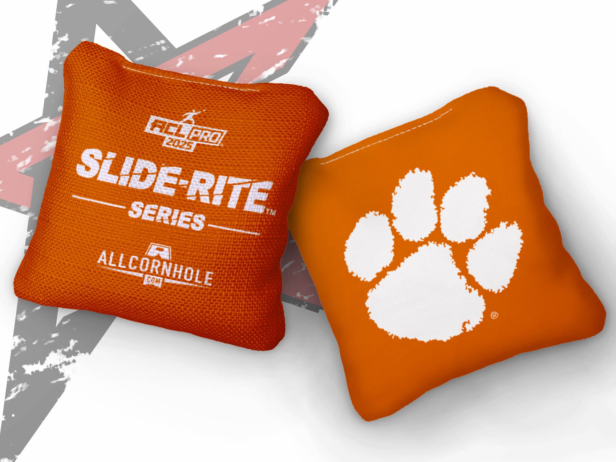 Officially Licensed Collegiate Cornhole Bags - Slide Rite - Set of 4 - Clemson University