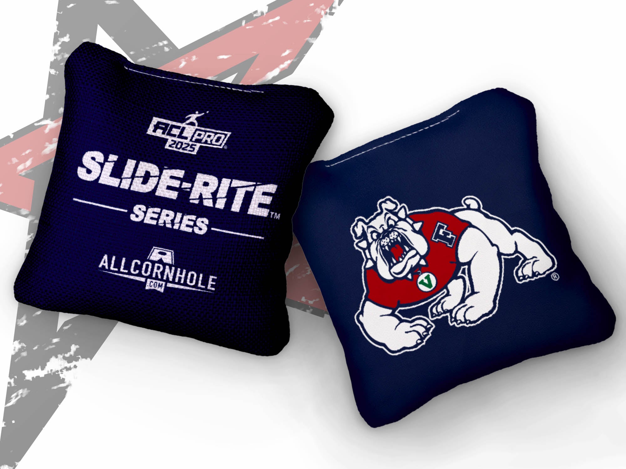 Officially Licensed Collegiate Cornhole Bags - Slide Rite - Set of 4 - Fresno State University