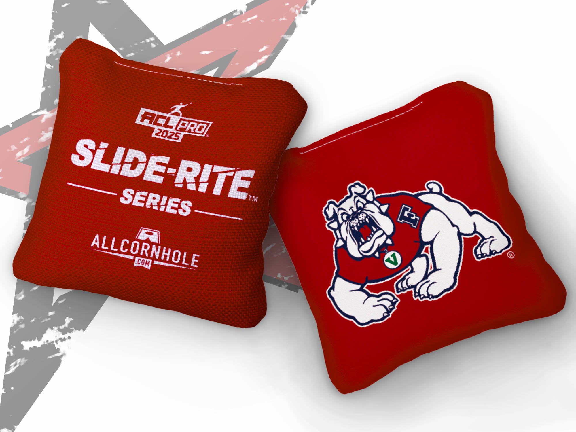 Officially Licensed Collegiate Cornhole Bags - Slide Rite - Set of 4 - Fresno State University