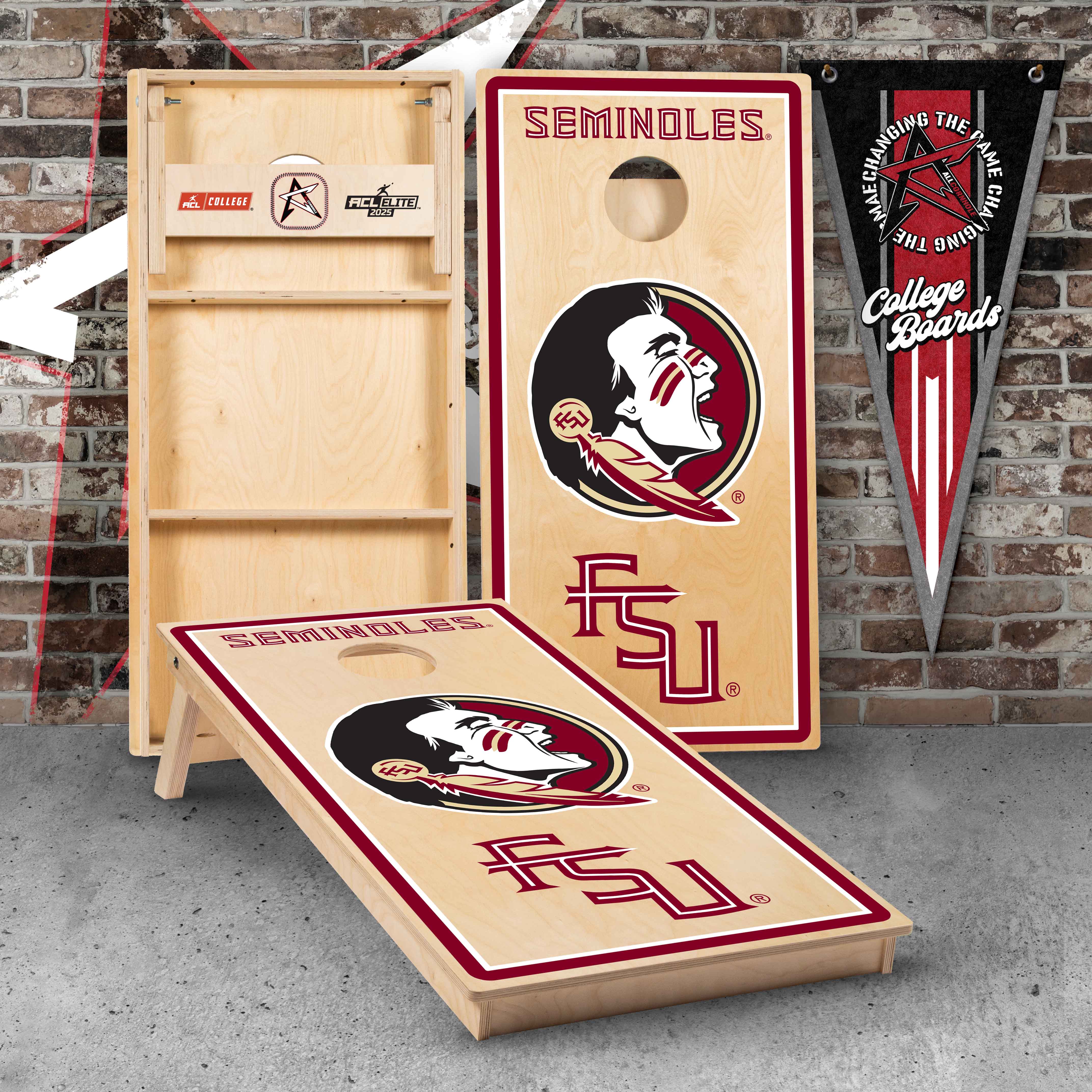 Officially Licensed Collegiate Cornhole Boards - Florida State University