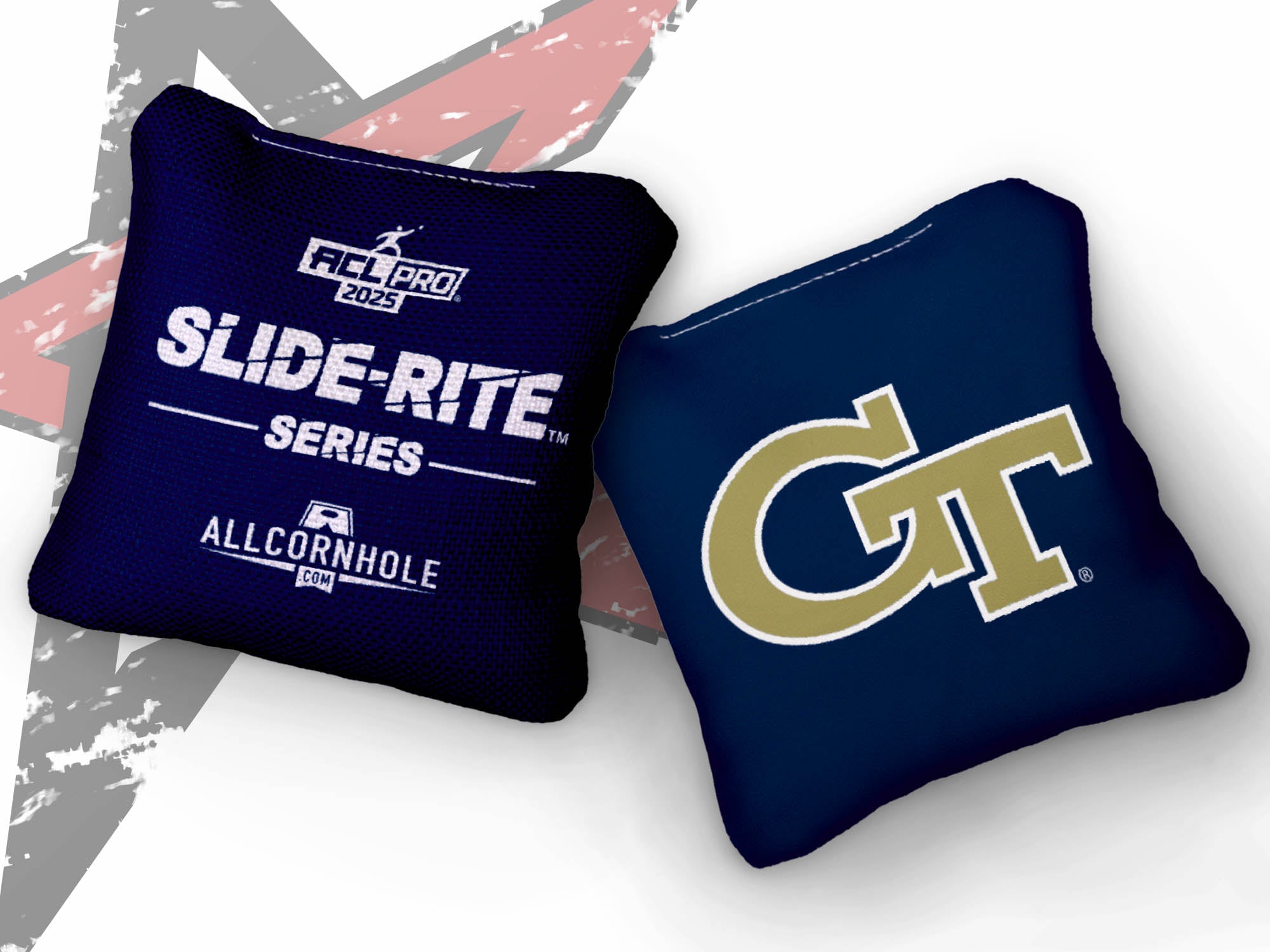 Officially Licensed Collegiate Cornhole Bags - Slide Rite - Set of 4 - Georgia Tech University