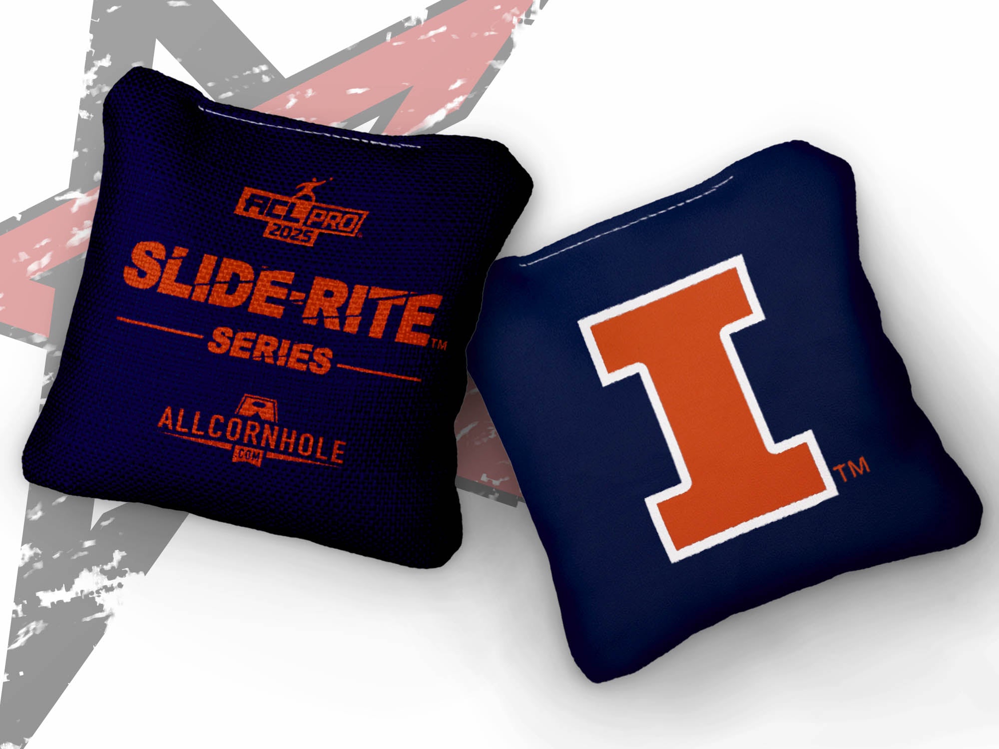 Officially Licensed Collegiate Cornhole Bags - Slide Rite - Set of 4 - University of Illinois