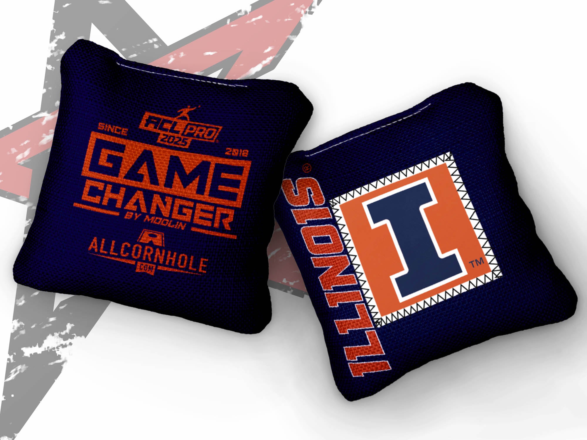 Officially Licensed Collegiate Cornhole Bags - Gamechangers - Set of 4 - University of Illinois