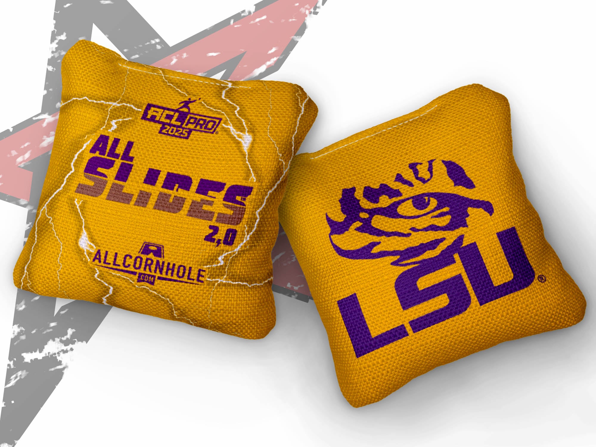 Officially Licensed Collegiate Cornhole Bags - All-Slide 2.0 - Set of 4 - Louisiana State University