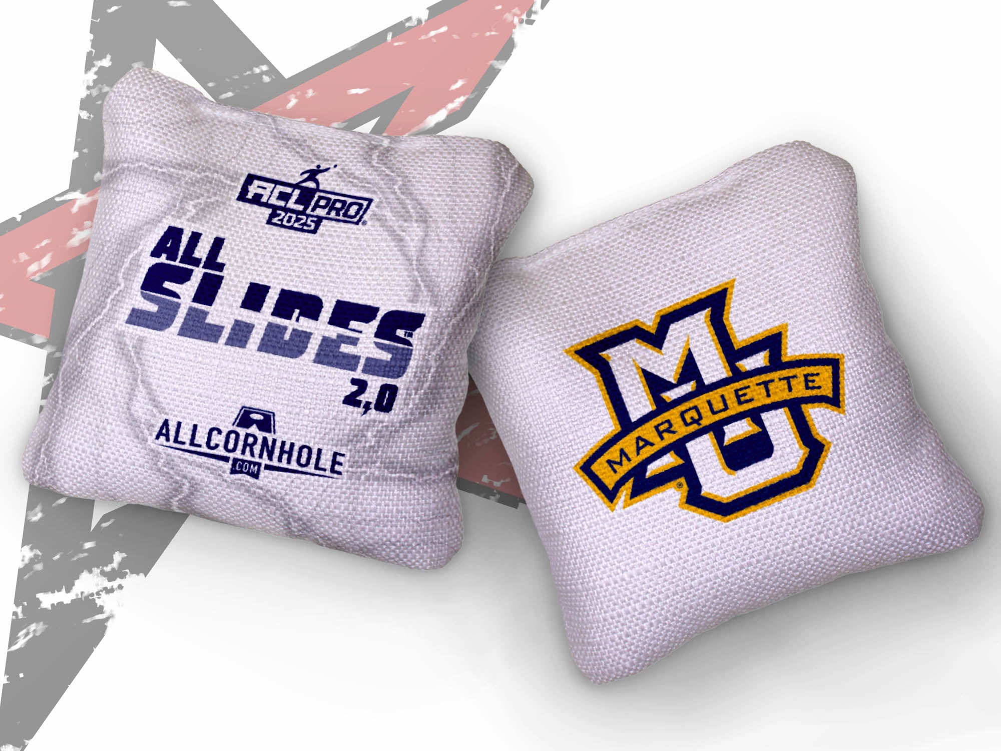 Officially Licensed Collegiate Cornhole Bags - All-Slide 2.0 - Set of 4 - Marquette University