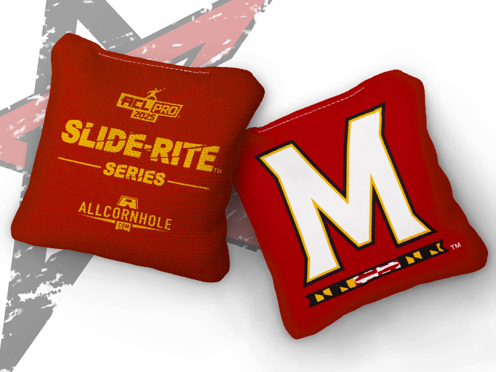 Officially Licensed Collegiate Cornhole Bags - Slide Rite - Set of 4 - University of Maryland