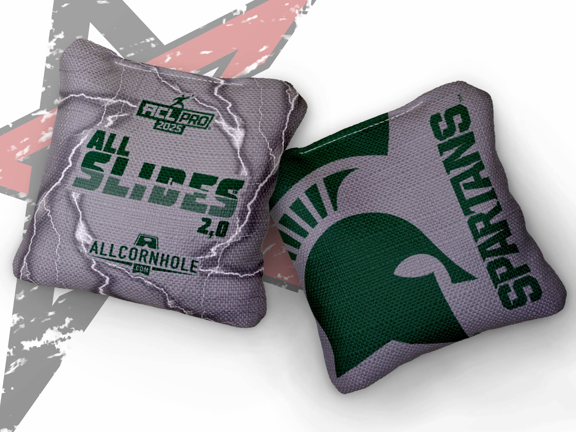 Officially Licensed Collegiate Cornhole Bags - All-Slide 2.0 - Set of 4 - Michigan State University