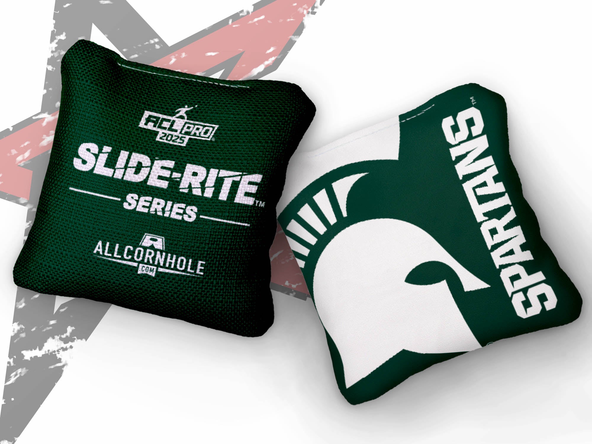 Officially Licensed Collegiate Cornhole Bags - Slide Rite - Set of 4 - Michigan State University