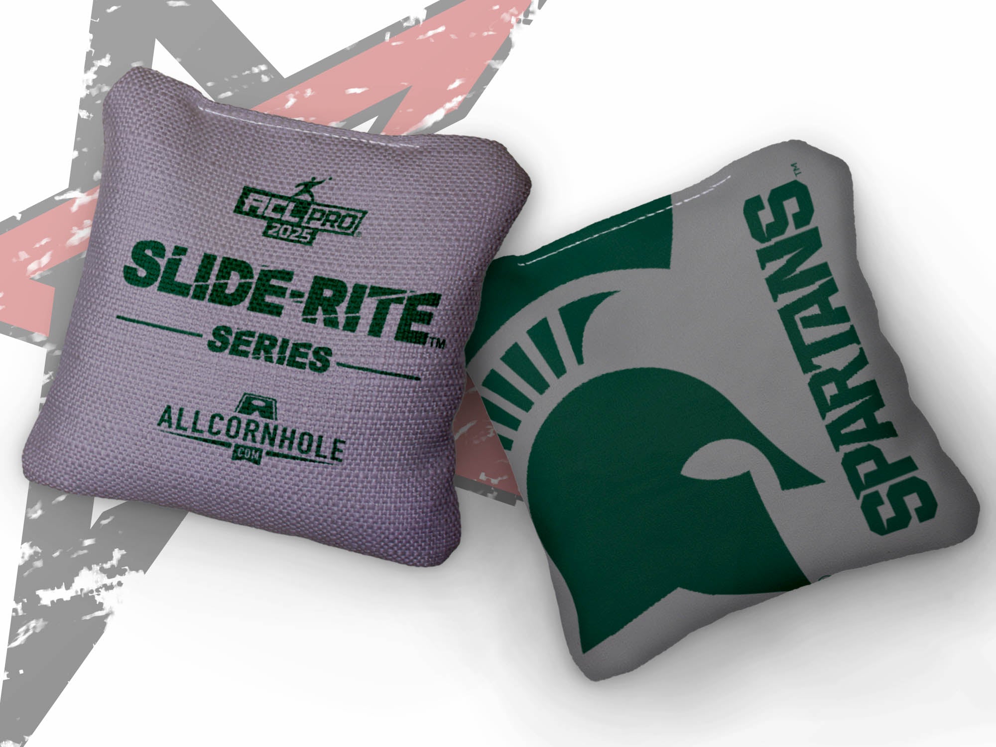 Officially Licensed Collegiate Cornhole Bags - Slide Rite - Set of 4 - Michigan State University