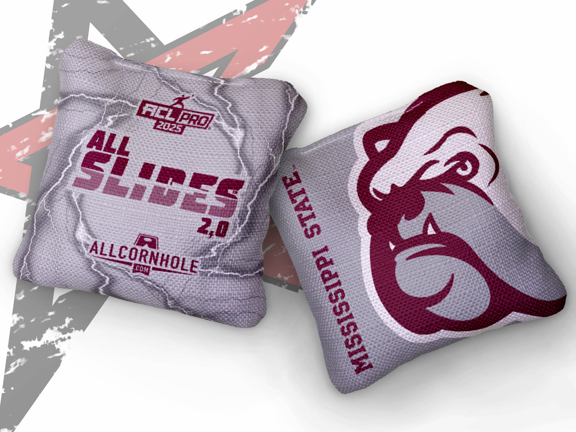 Officially Licensed Collegiate Cornhole Bags - All-Slide 2.0 - Set of 4 - Mississippi State University