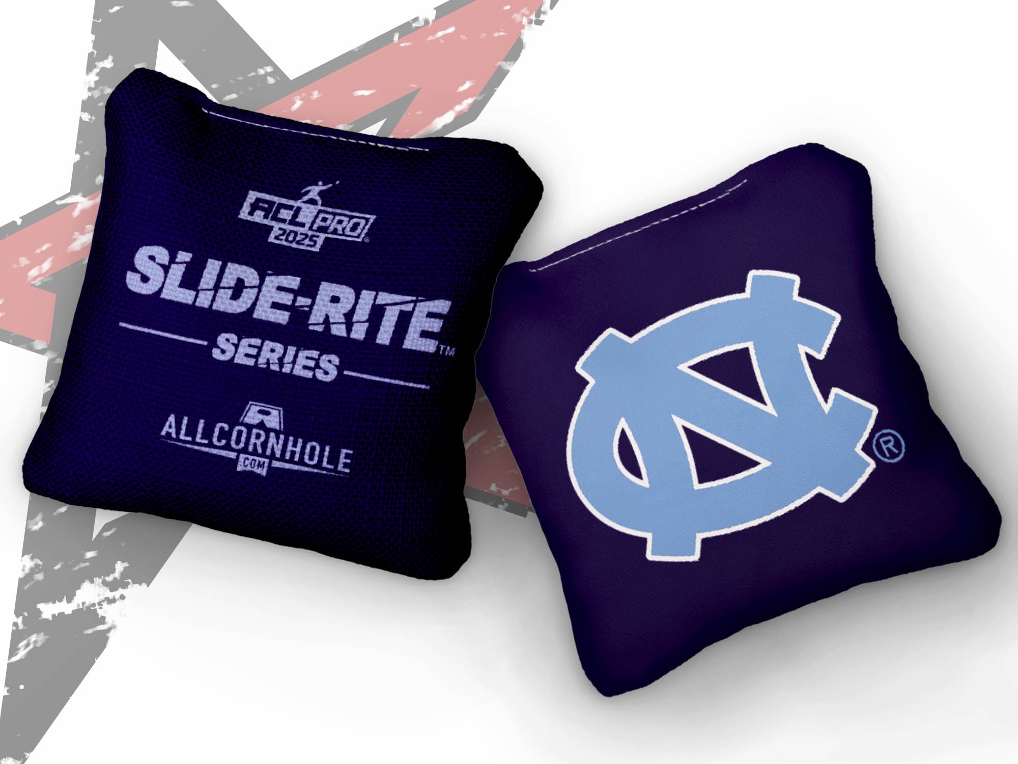 Officially Licensed Collegiate Cornhole Bags - Slide Rite - Set of 4 - University of North Carolina (UNC)