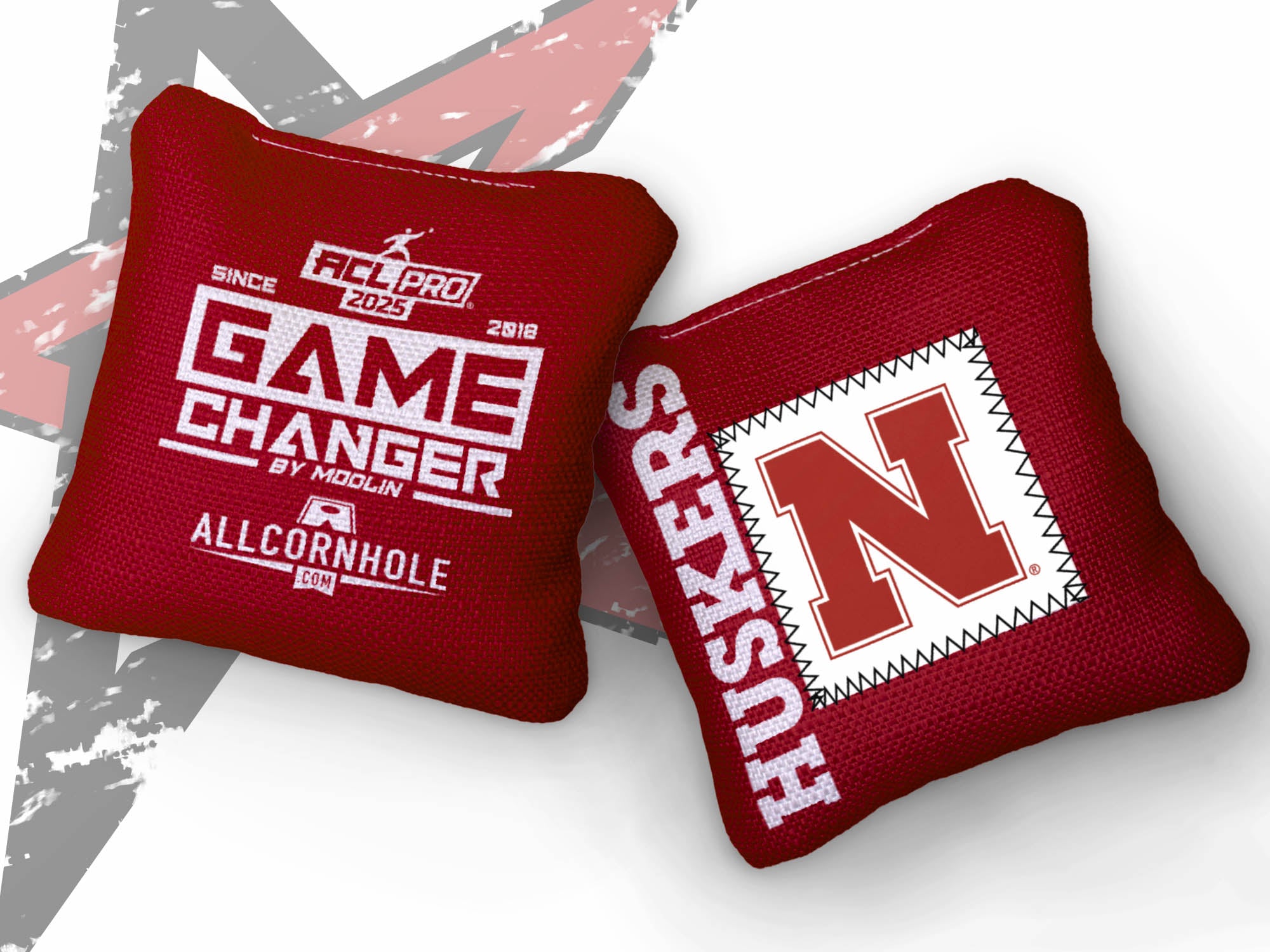 Officially Licensed Collegiate Cornhole Bags - Gamechangers - Set of 4 - University of Nebraska