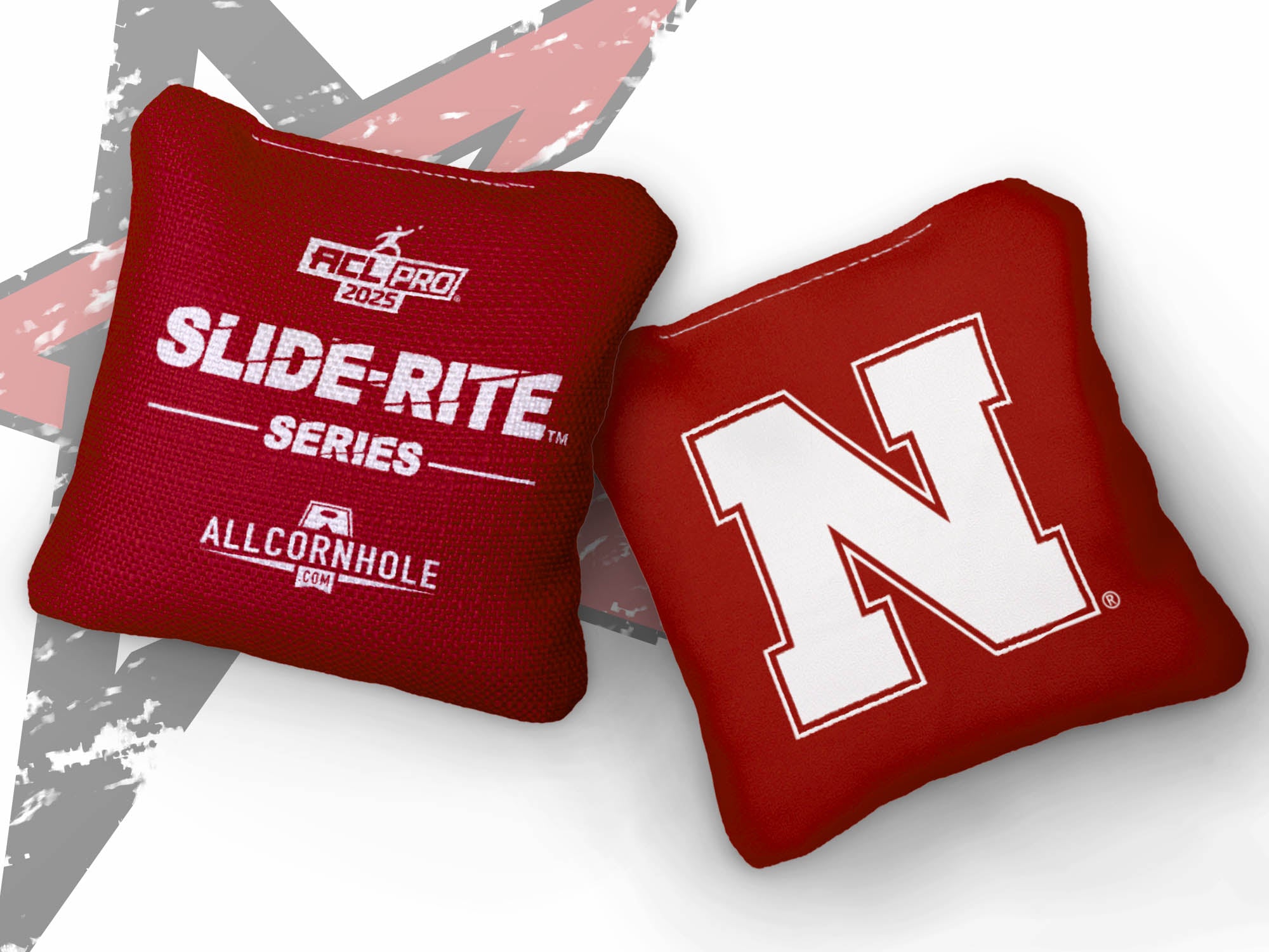 Officially Licensed Collegiate Cornhole Bags - Slide Rite - Set of 4 - University of Nebraska