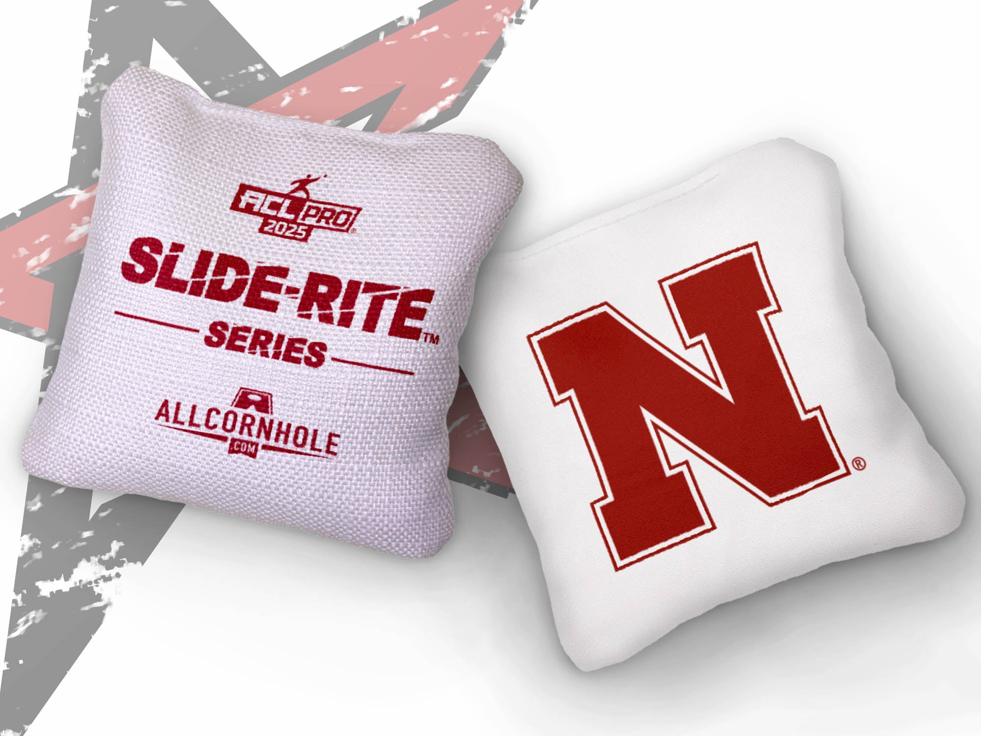 Officially Licensed Collegiate Cornhole Bags - Slide Rite - Set of 4 - University of Nebraska