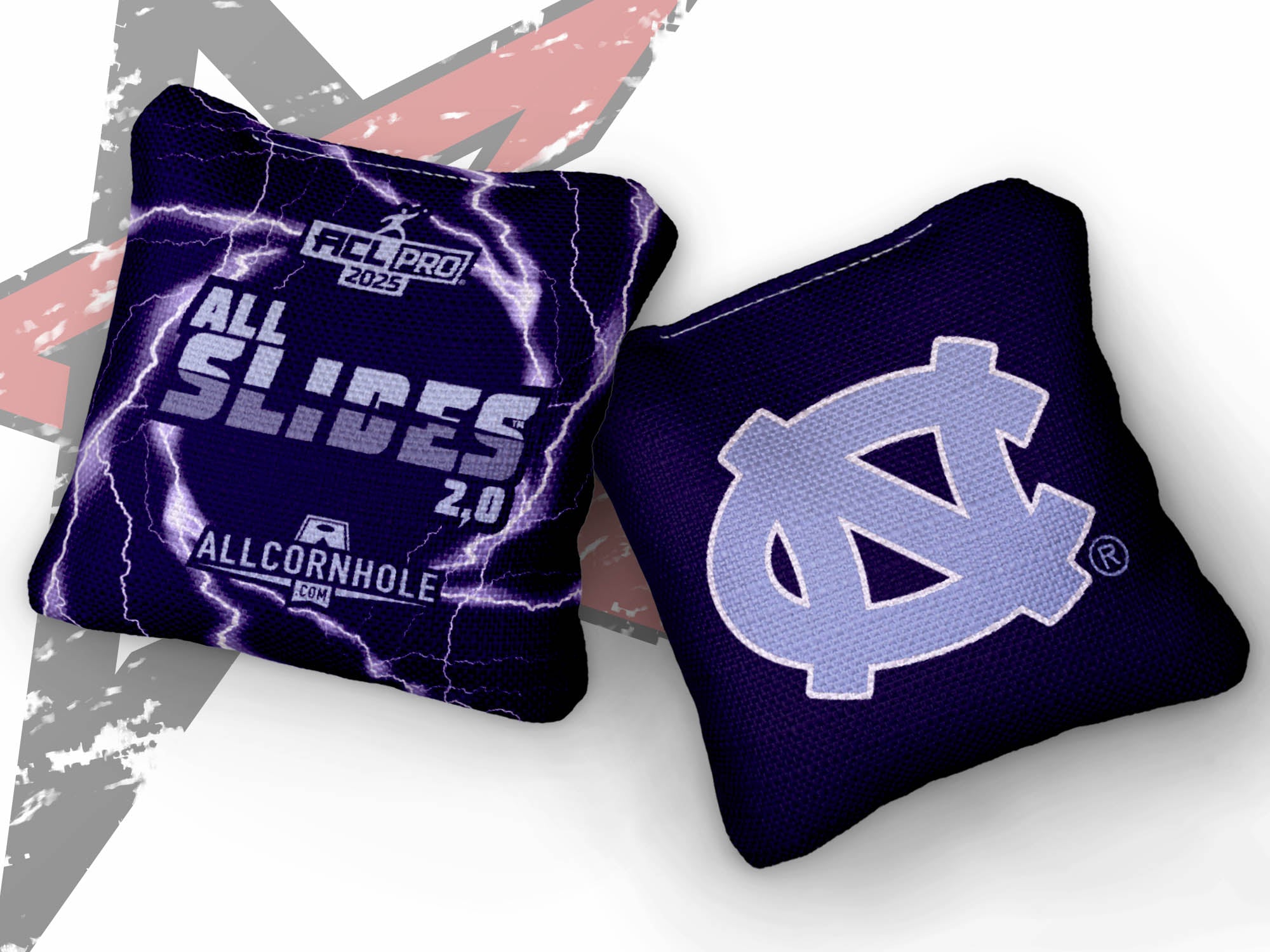 Officially Licensed Collegiate Cornhole Bags - All-Slide 2.0 - Set of 4 - University of North Carolina (UNC)