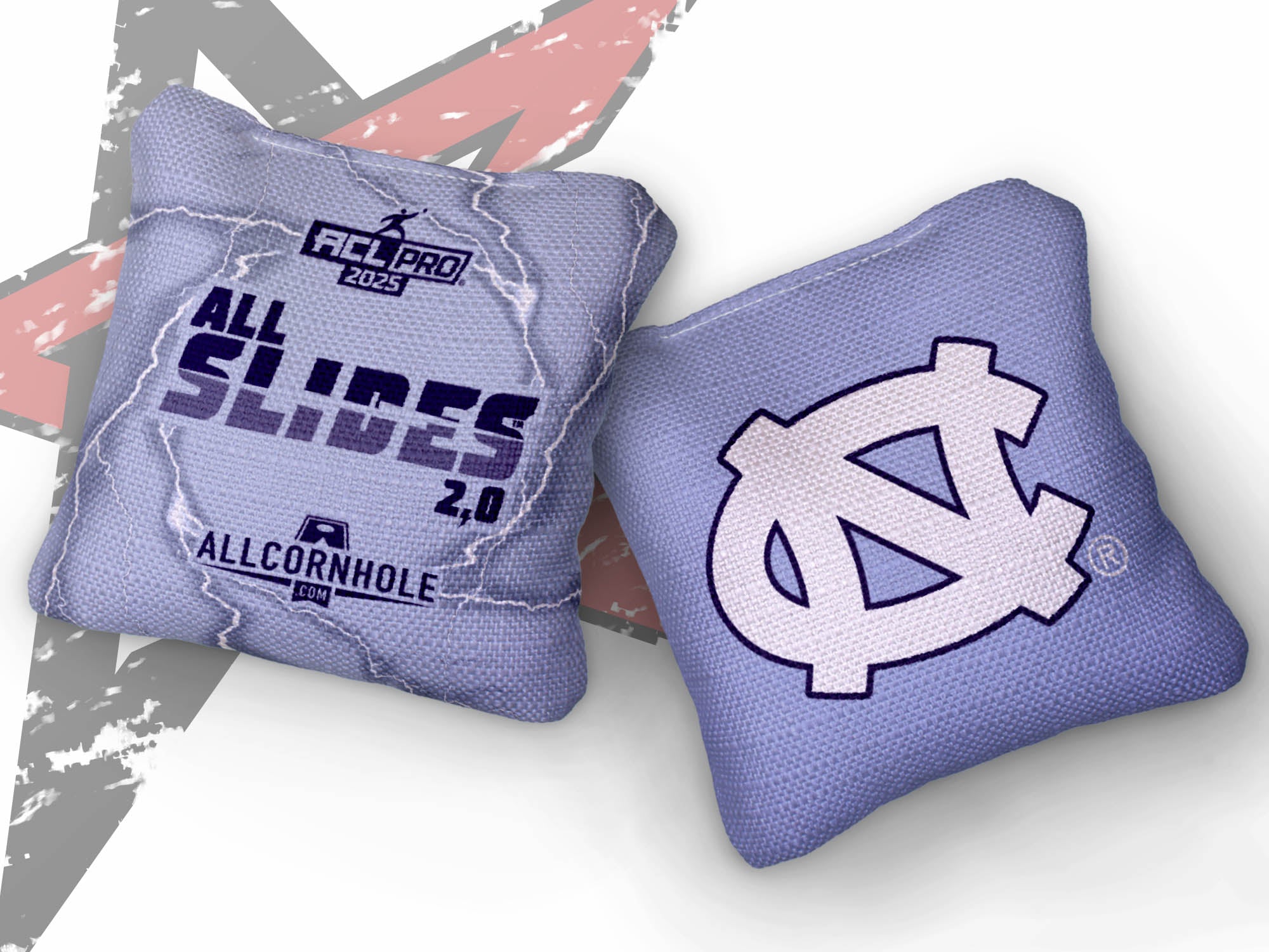 Officially Licensed Collegiate Cornhole Bags - All-Slide 2.0 - Set of 4 - University of North Carolina (UNC)