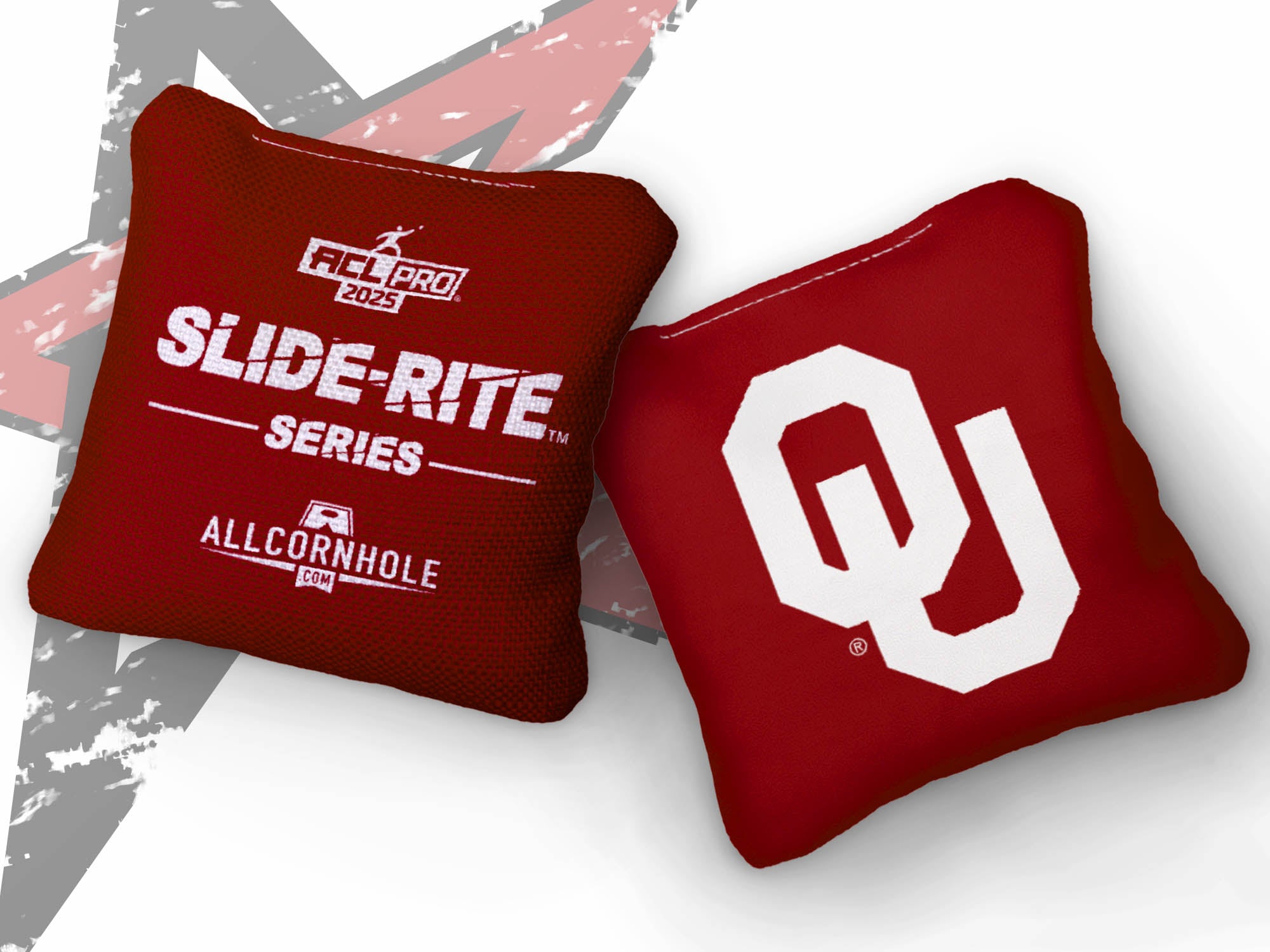 Officially Licensed Collegiate Cornhole Bags - Slide Rite - Set of 4 - Oklahoma University