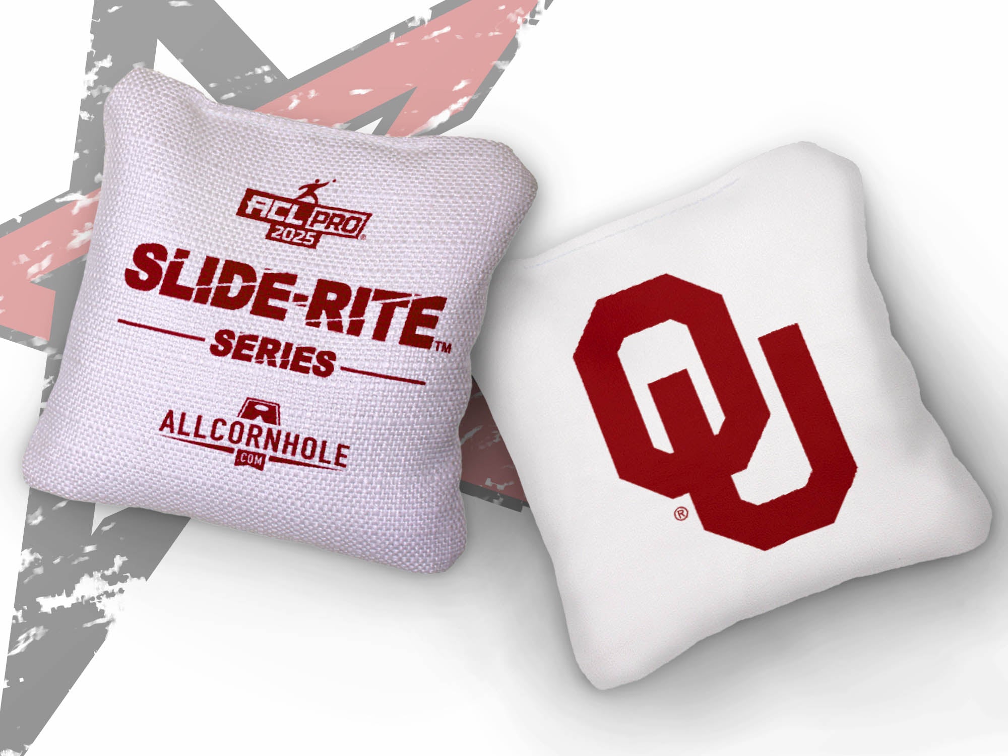 Officially Licensed Collegiate Cornhole Bags - Slide Rite - Set of 4 - Oklahoma University