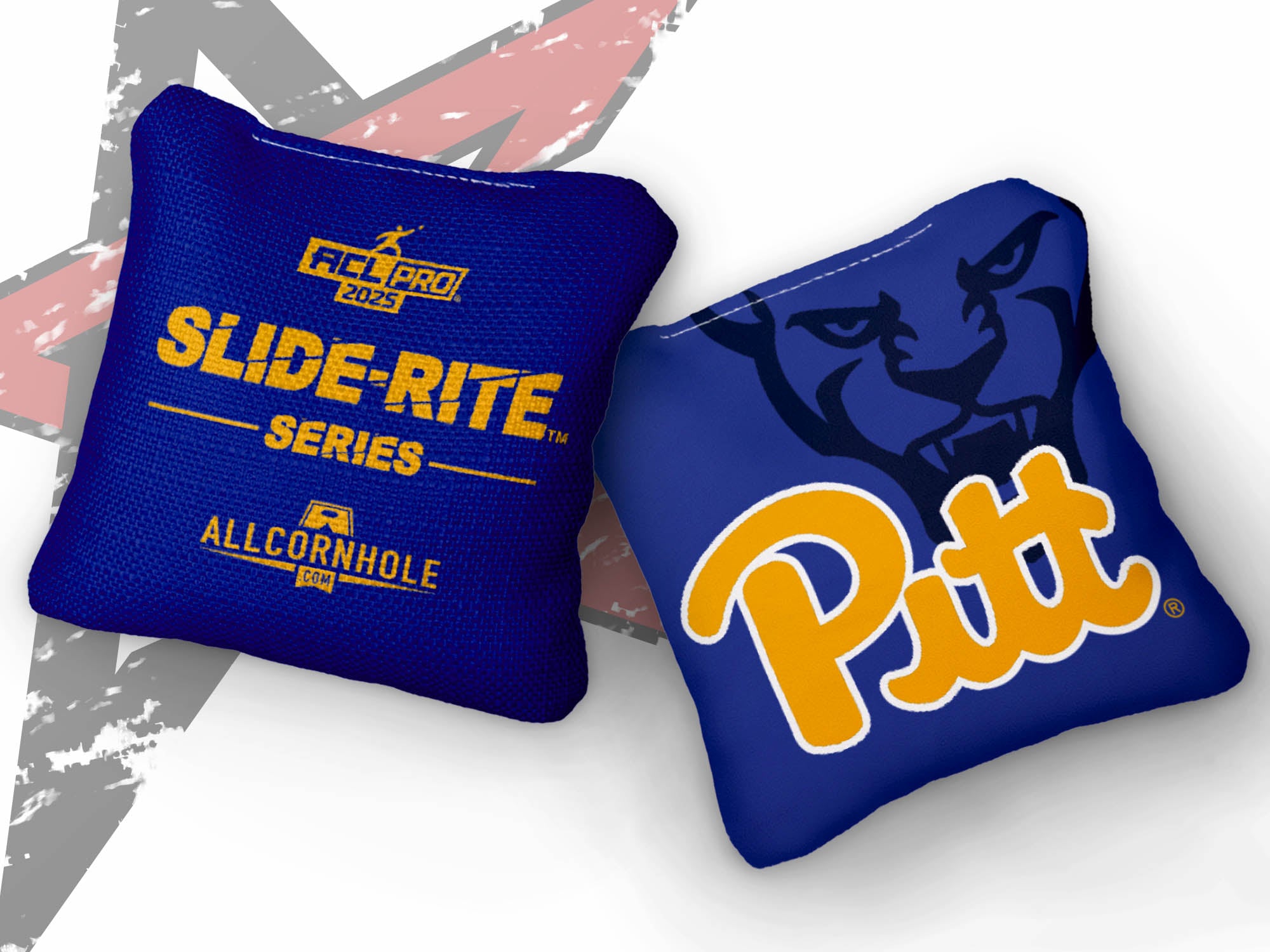 Officially Licensed Collegiate Cornhole Bags - Slide Rite - Set of 4 - University of Pittsburgh