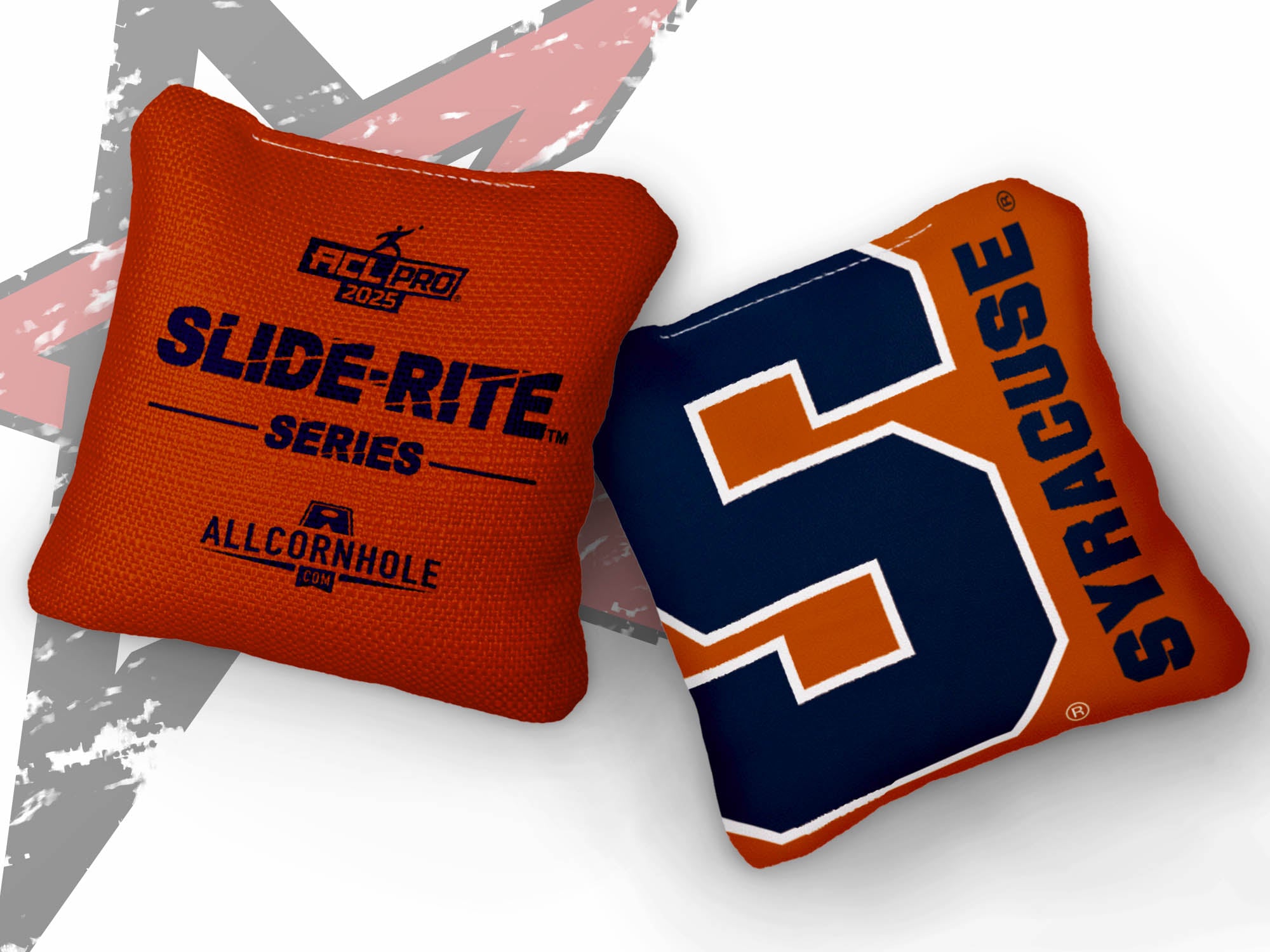 Officially Licensed Collegiate Cornhole Bags - Slide Rite - Set of 4 - Syracuse University