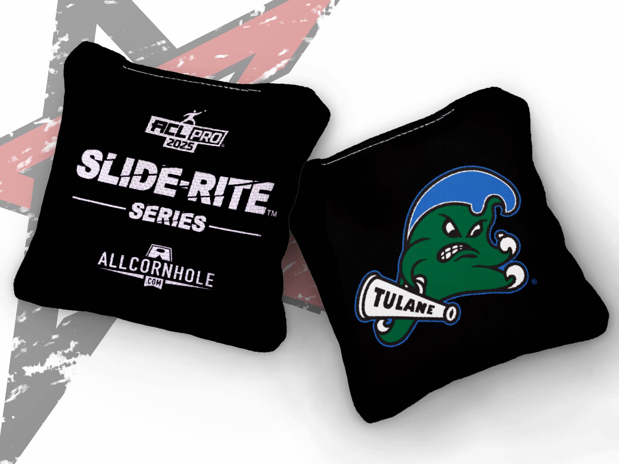 Officially Licensed Collegiate Cornhole Bags - Slide Rite - Set of 4 - Tulane University