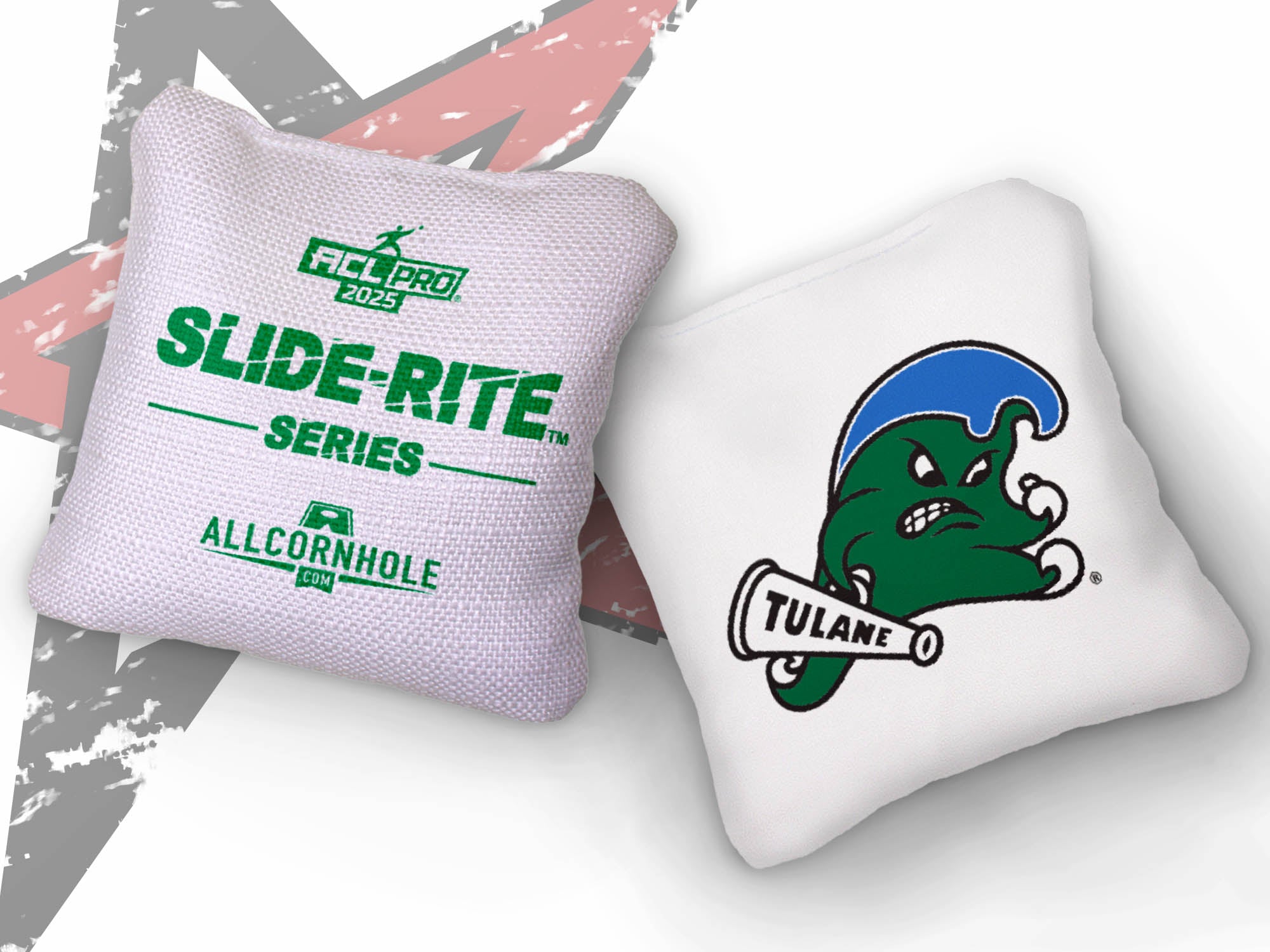 Officially Licensed Collegiate Cornhole Bags - Slide Rite - Set of 4 - Tulane University