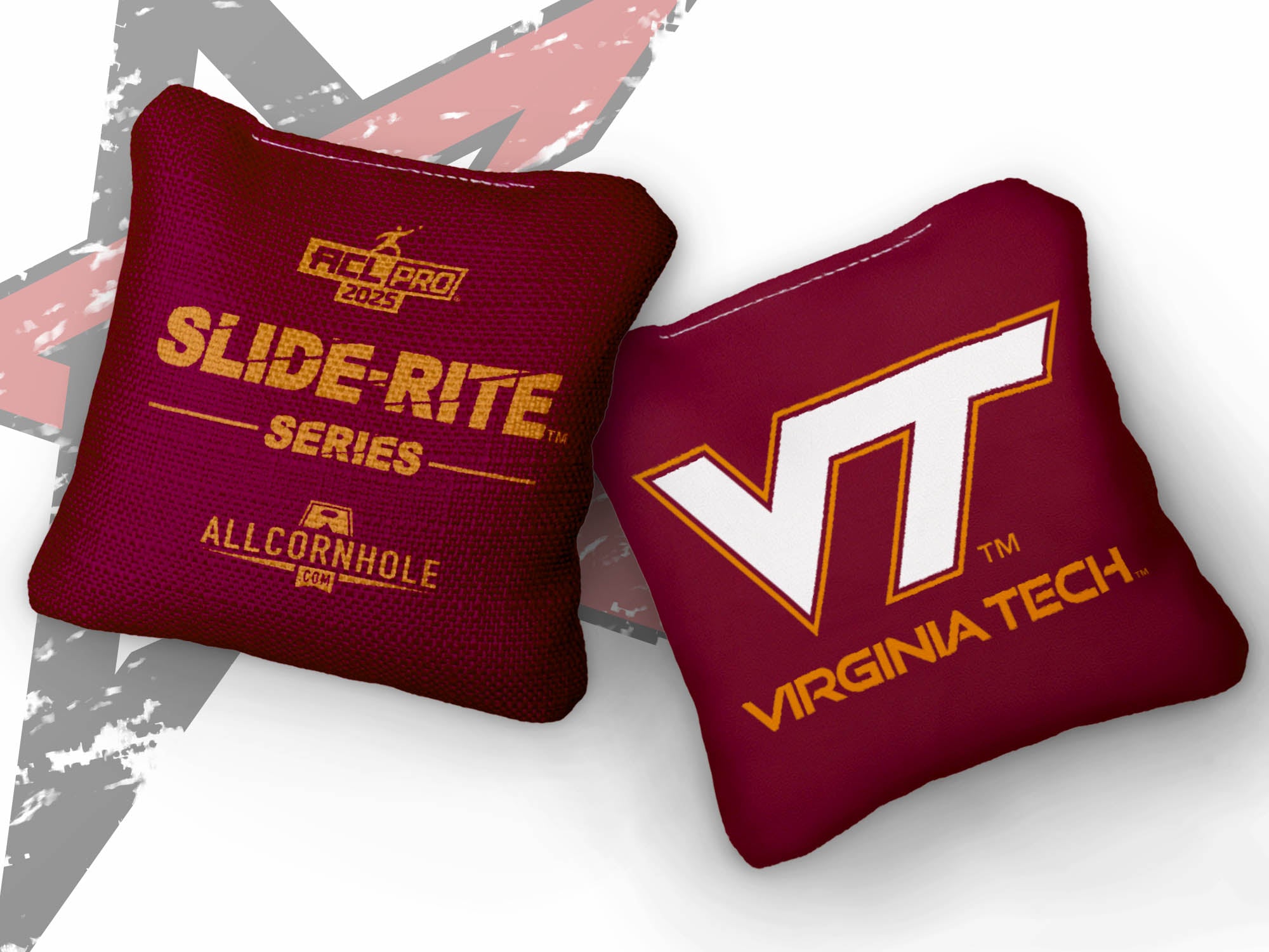 Officially Licensed Collegiate Cornhole Bags - Slide Rite - Set of 4 - Virginia Tech University