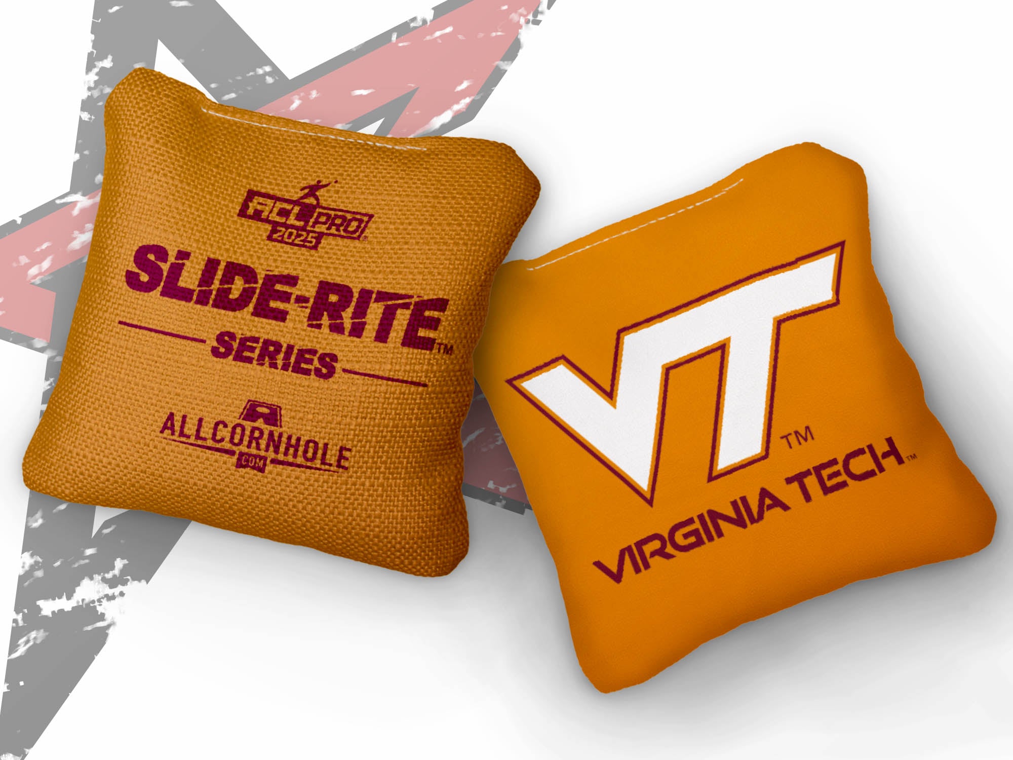 Officially Licensed Collegiate Cornhole Bags - Slide Rite - Set of 4 - Virginia Tech University