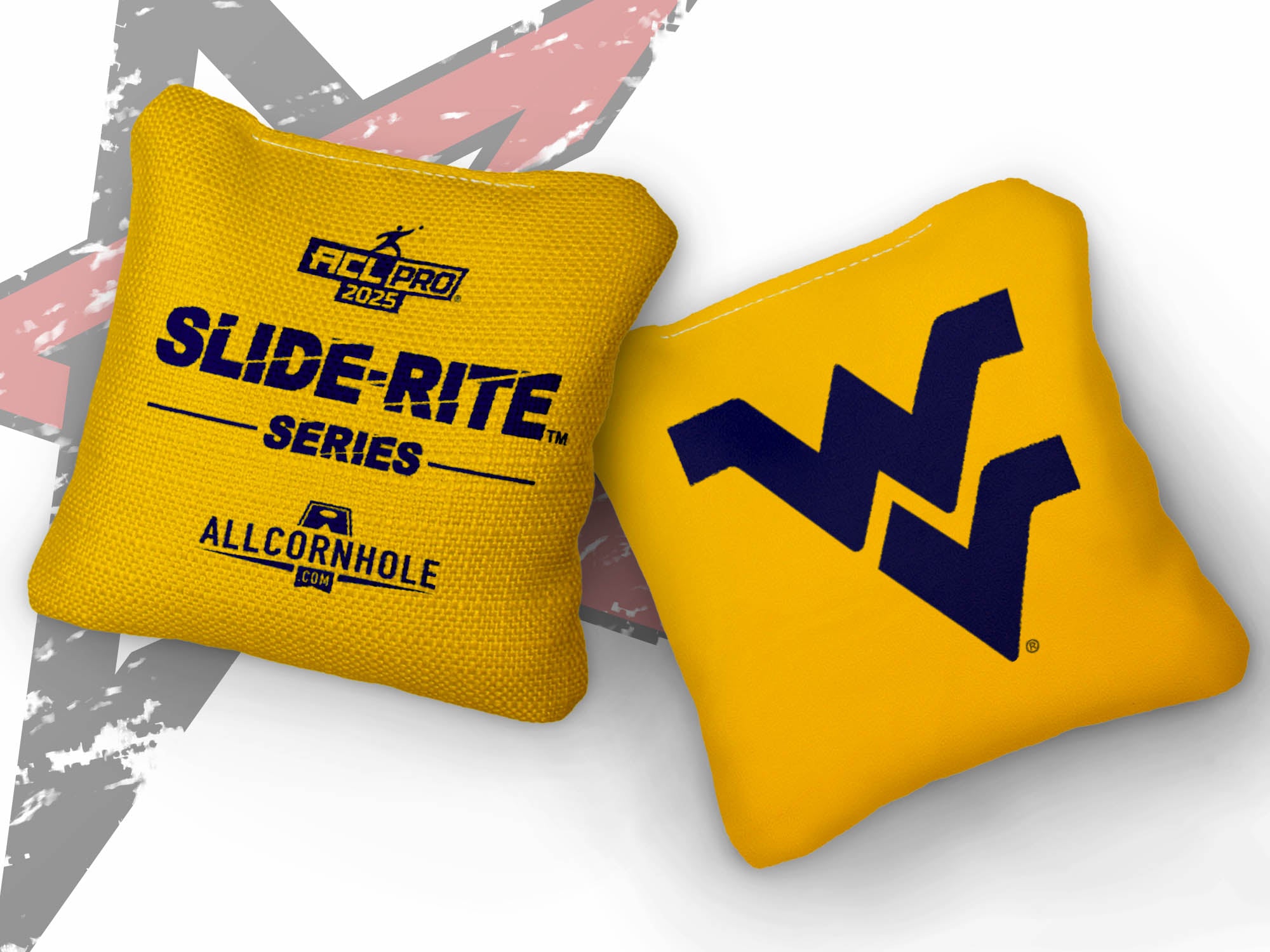 Officially Licensed Collegiate Cornhole Bags - Slide Rite - Set of 4 - West Virginia University