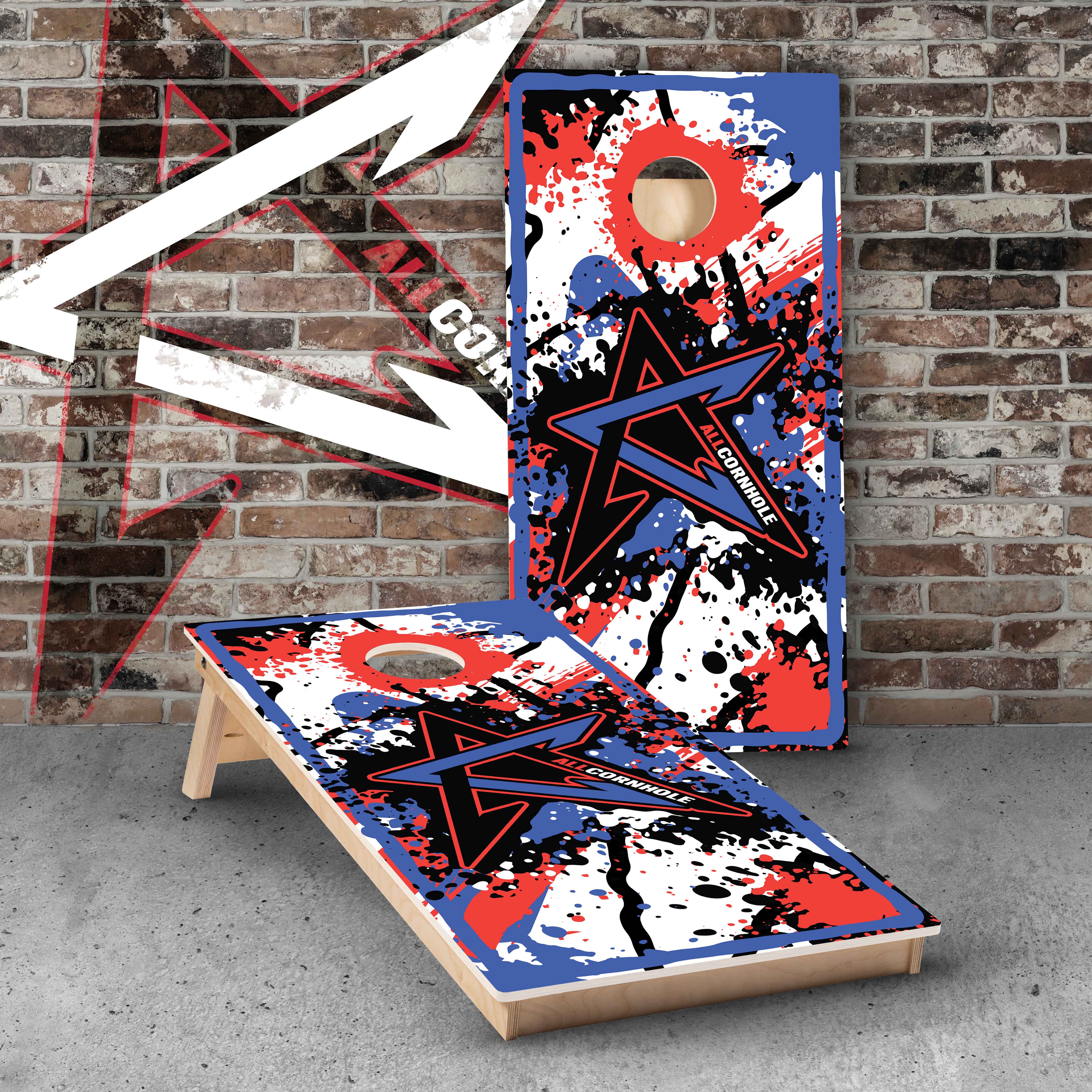 AllCornhole "Paint Splatter" Boards- Pro Model