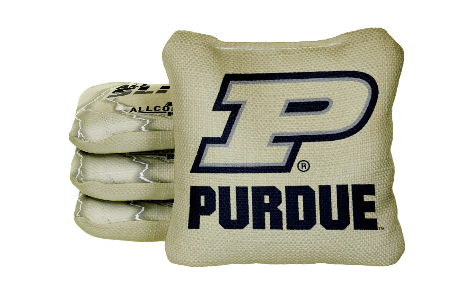 Officially Licensed Collegiate Cornhole Bags - All-Slide 2.0 - Set of 4 - Purdue  University