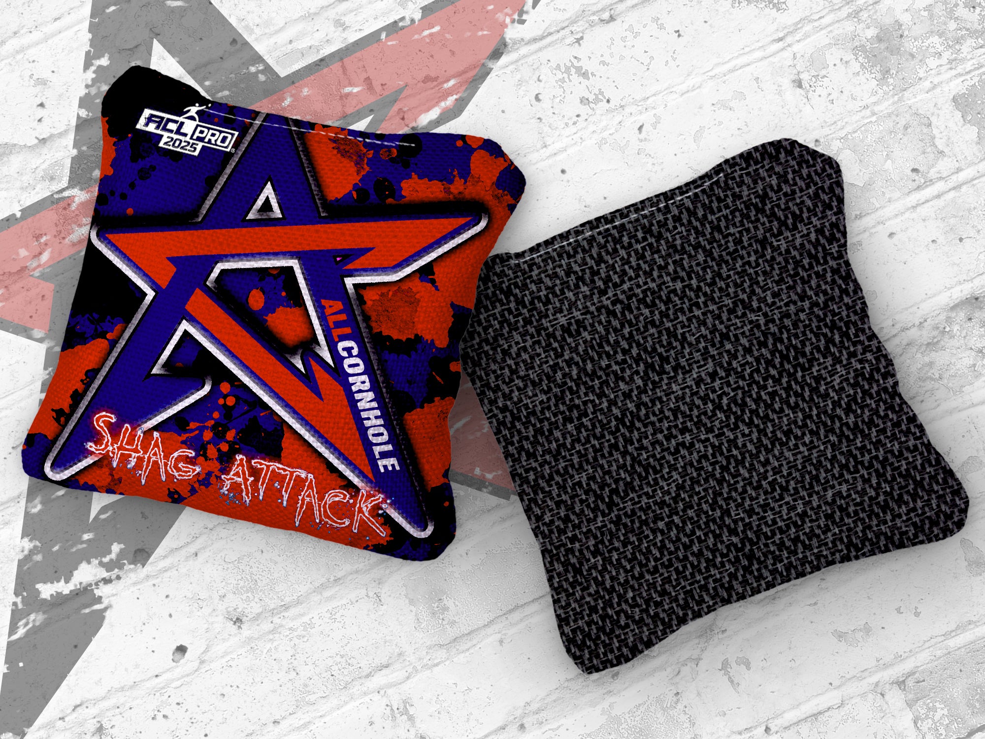 2025 SHAG ATTACK - "SPLATTER" - ACL Pro Stamped Cornhole Bags - SET OF 4 BAGS