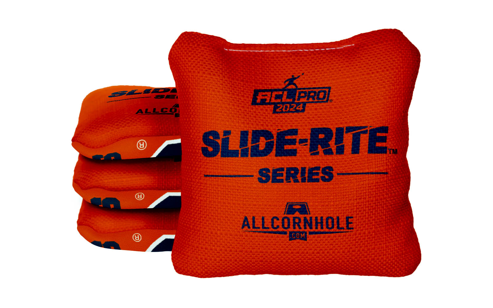 Officially Licensed Collegiate Cornhole Bags - Slide Rite - Set of 4 - Syracuse University