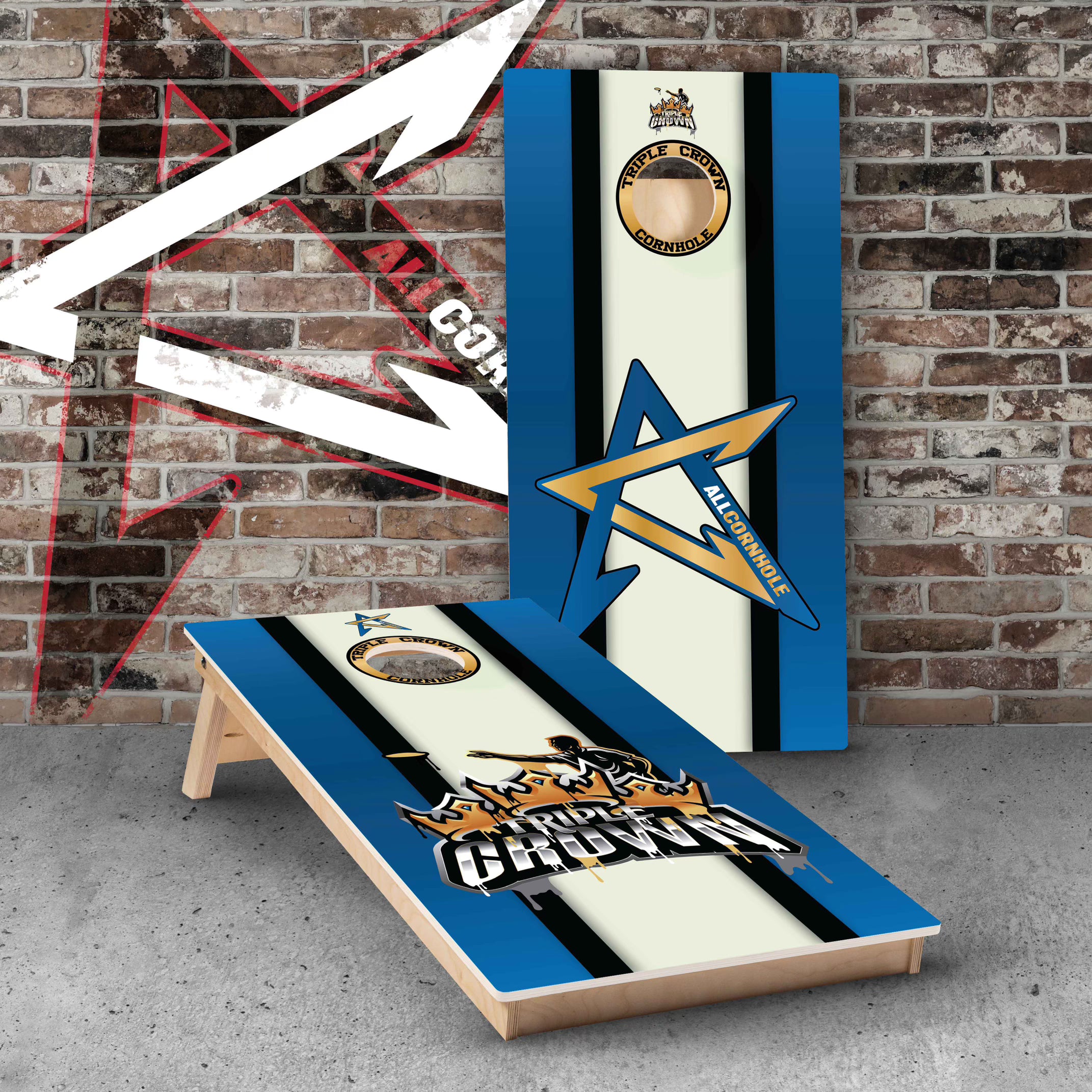 AllCornhole "Triple Crown" Cornhole Boards- Elite Model