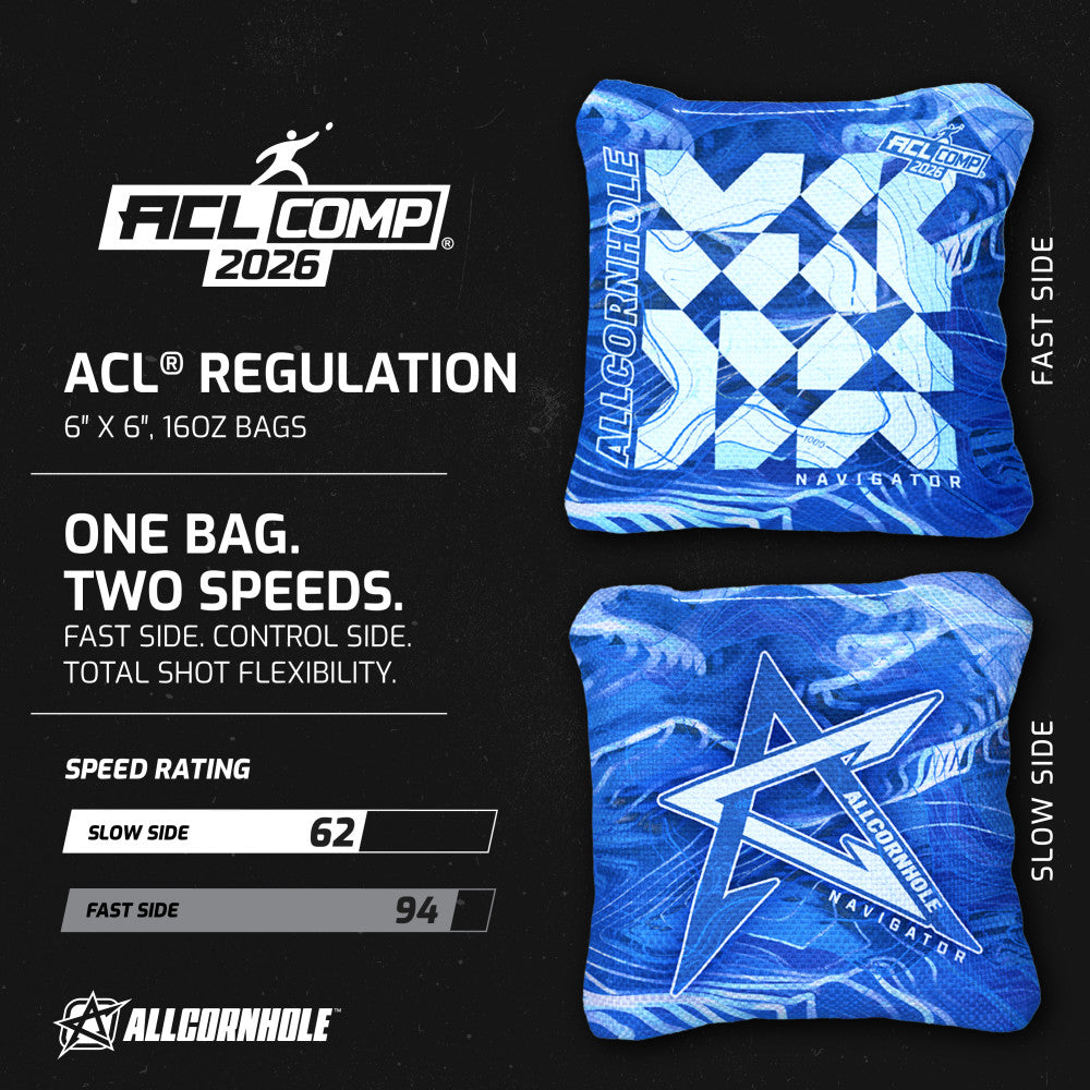 ACL Comp 2026 Blue Navigator Cornhole Bags