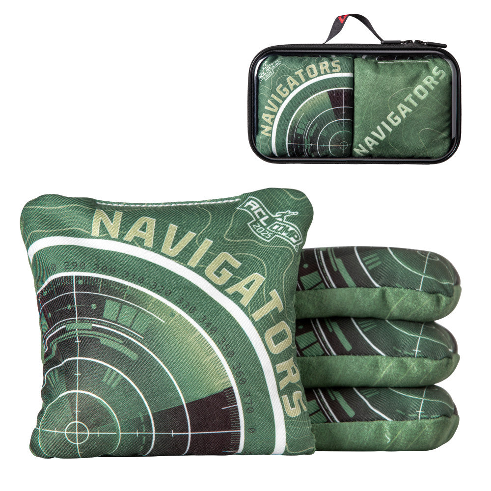 Green Navigator ACL Comp Cornhole Bags - Set of 4 Bags