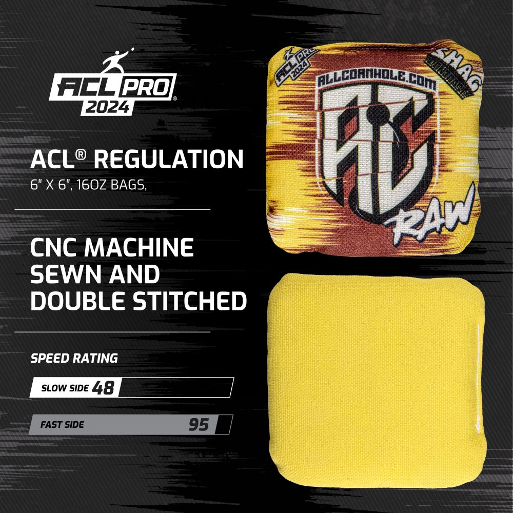 2024 Blue Shag Contrast ACL Pro Cornhole Bags - Set of 4 Bags