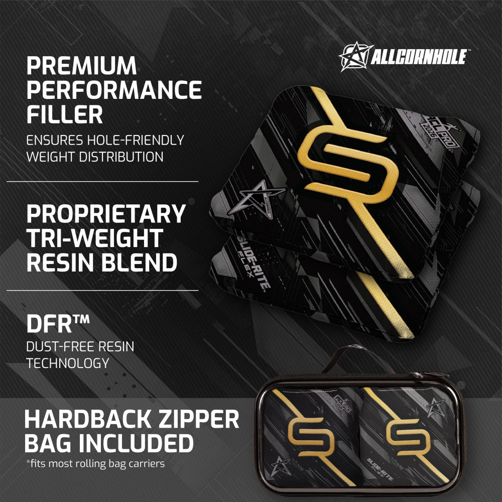ACL Pro Gold Slide Rite Flex Cornhole Bags