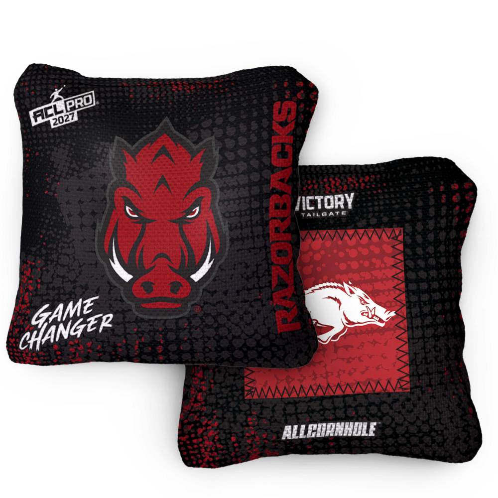 2027 Arkansas Razorbacks GameChanger™ OG Black ACL Pro Cornhole Bags – Set of 4 Bags