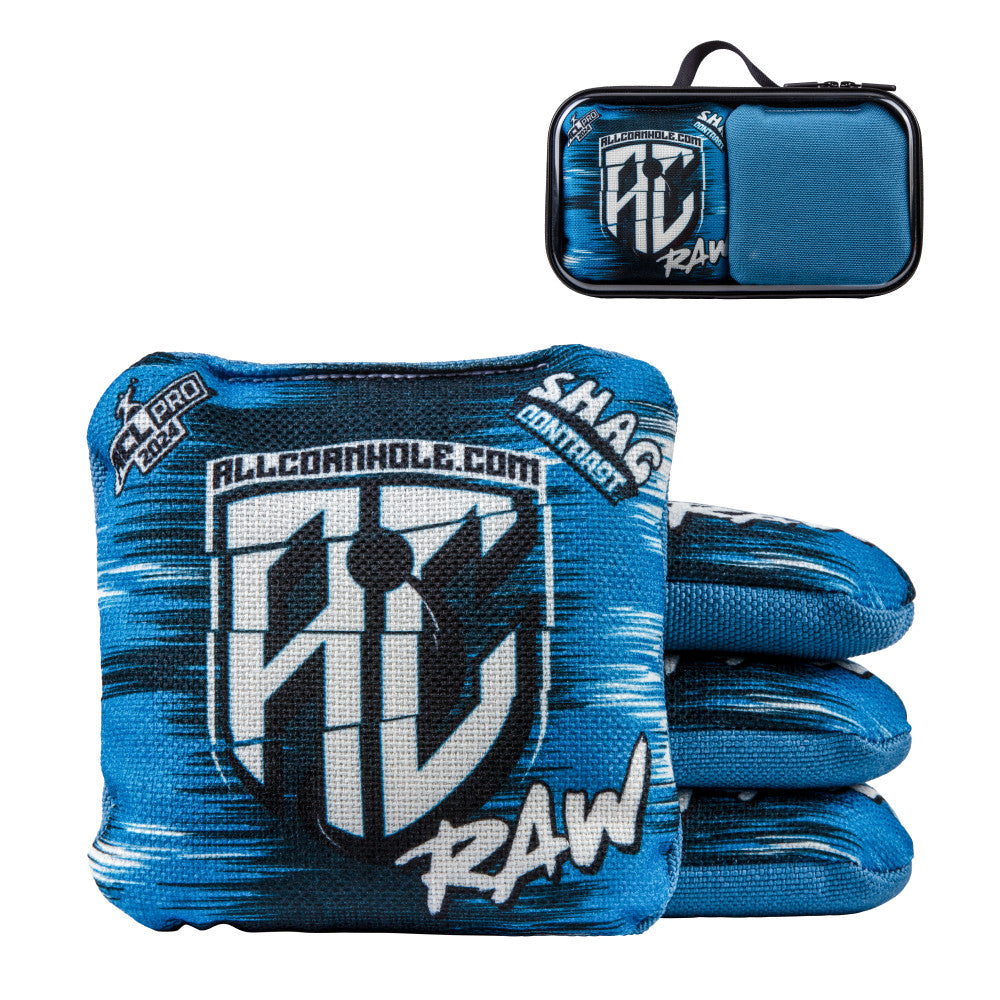 ACL Pro Blue Shag Contrast Cornhole Bags