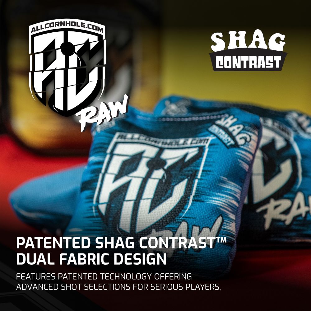 ACL Pro Yellow Shag Contrast Cornhole Bags