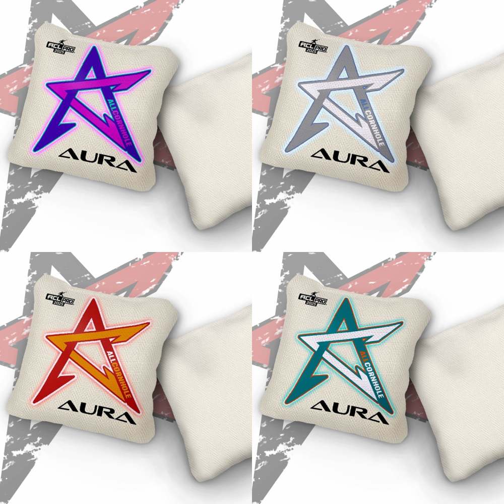 2026 Aura Whiteout ACL Pro Stamped Cornhole Bags – Set of 4 Bags