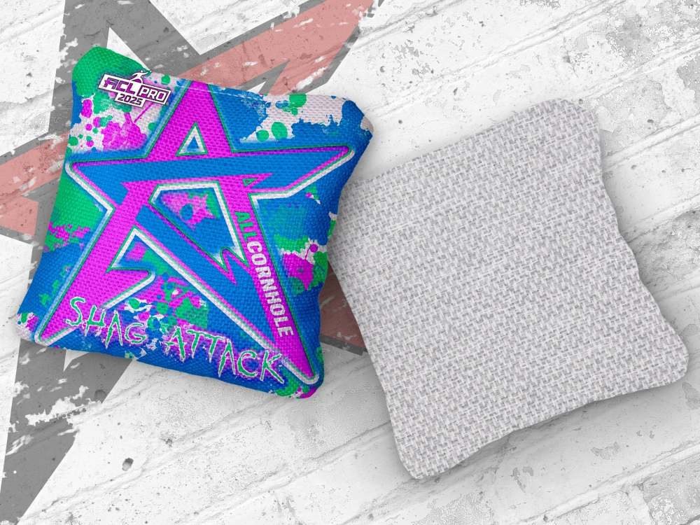 2026 Shag Attack Splatter ACL Pro Stamped Cornhole Bags – Set of 4 Bags