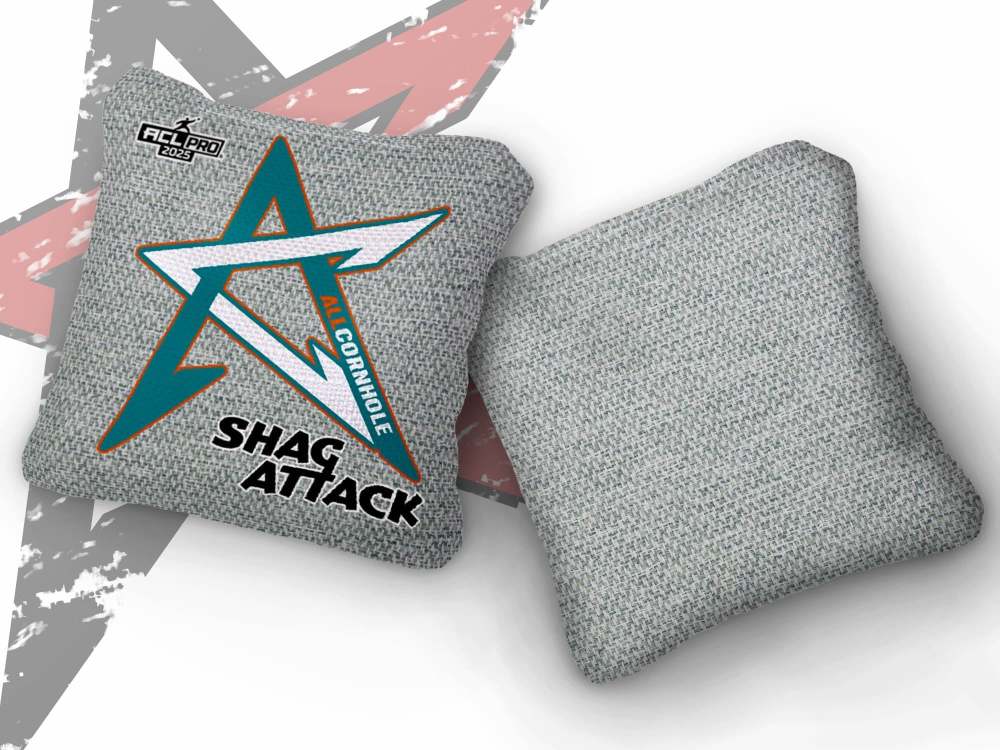 2026 Shag Attack Whiteout ACL Pro Stamped Cornhole Bags