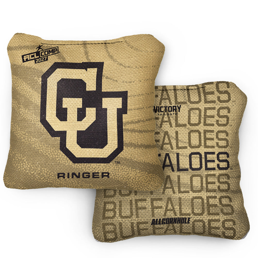 2027 Colorado Buffaloes RINGER Gold ACL Comp Cornhole Bags – Set of 4 Bags