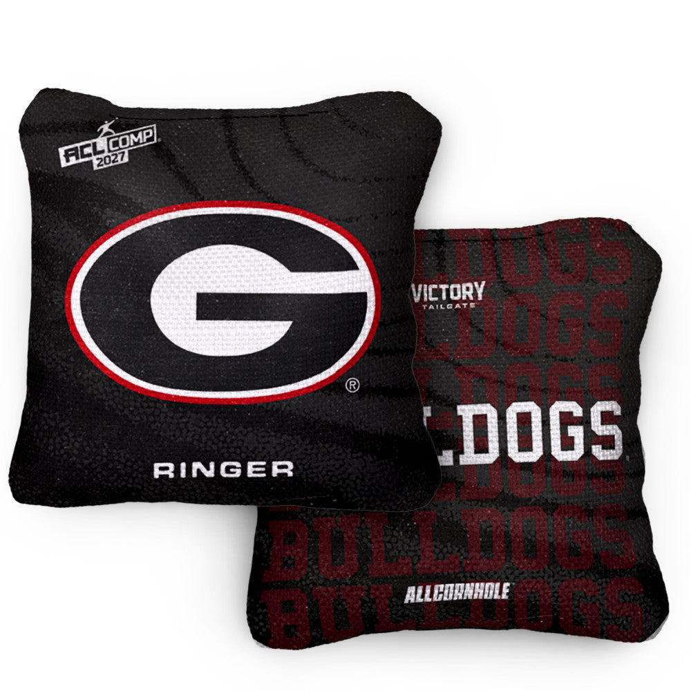 2027 Georgia Bulldogs RINGER Black ACL Comp Cornhole Bags – Set of 4 Bags