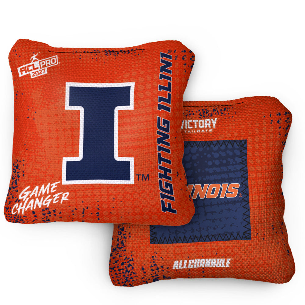 2027 Illinois Fighting Illini GameChanger™ OG Orange ACL Pro Cornhole Bags – Set of 4 Bags