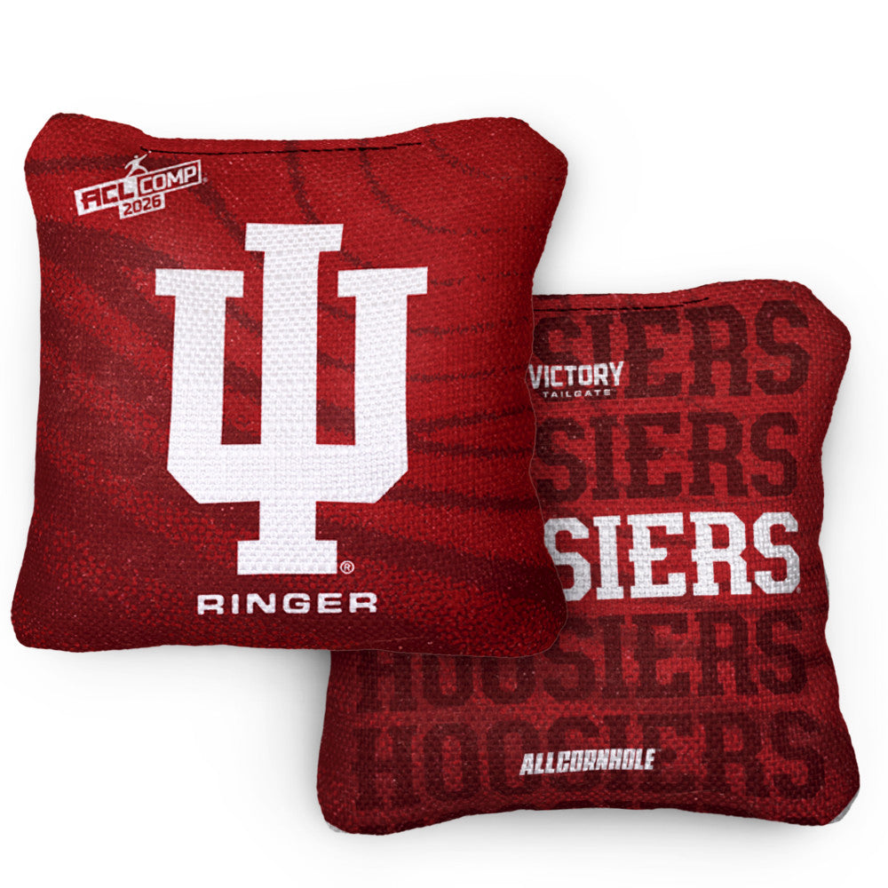2026 Indiana Hoosiers RINGER™️Crimson ACL Comp Cornhole Bags – Set of 4 Bags